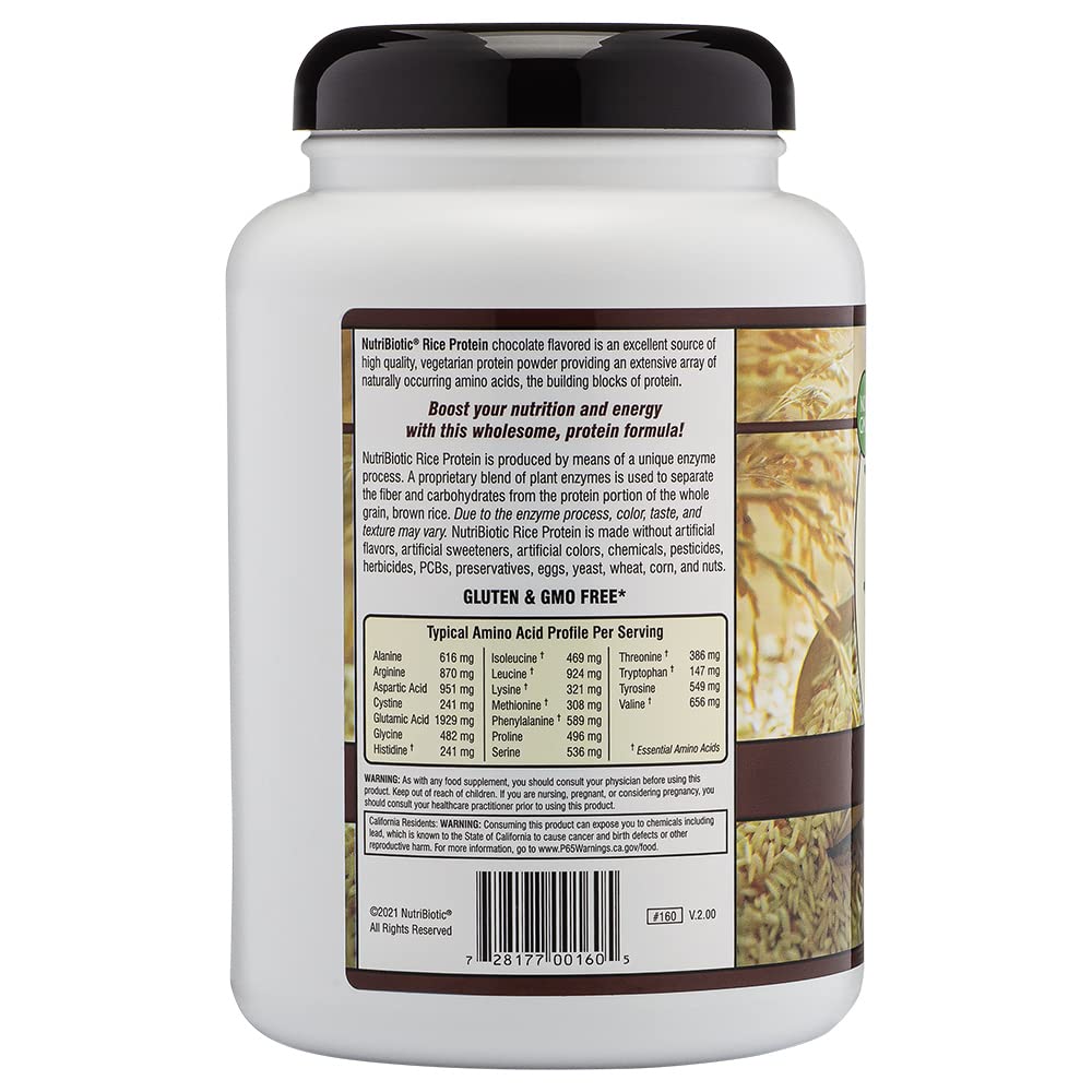 NutriBiotic Chocolate Rice Protein Powder 22.9 oz