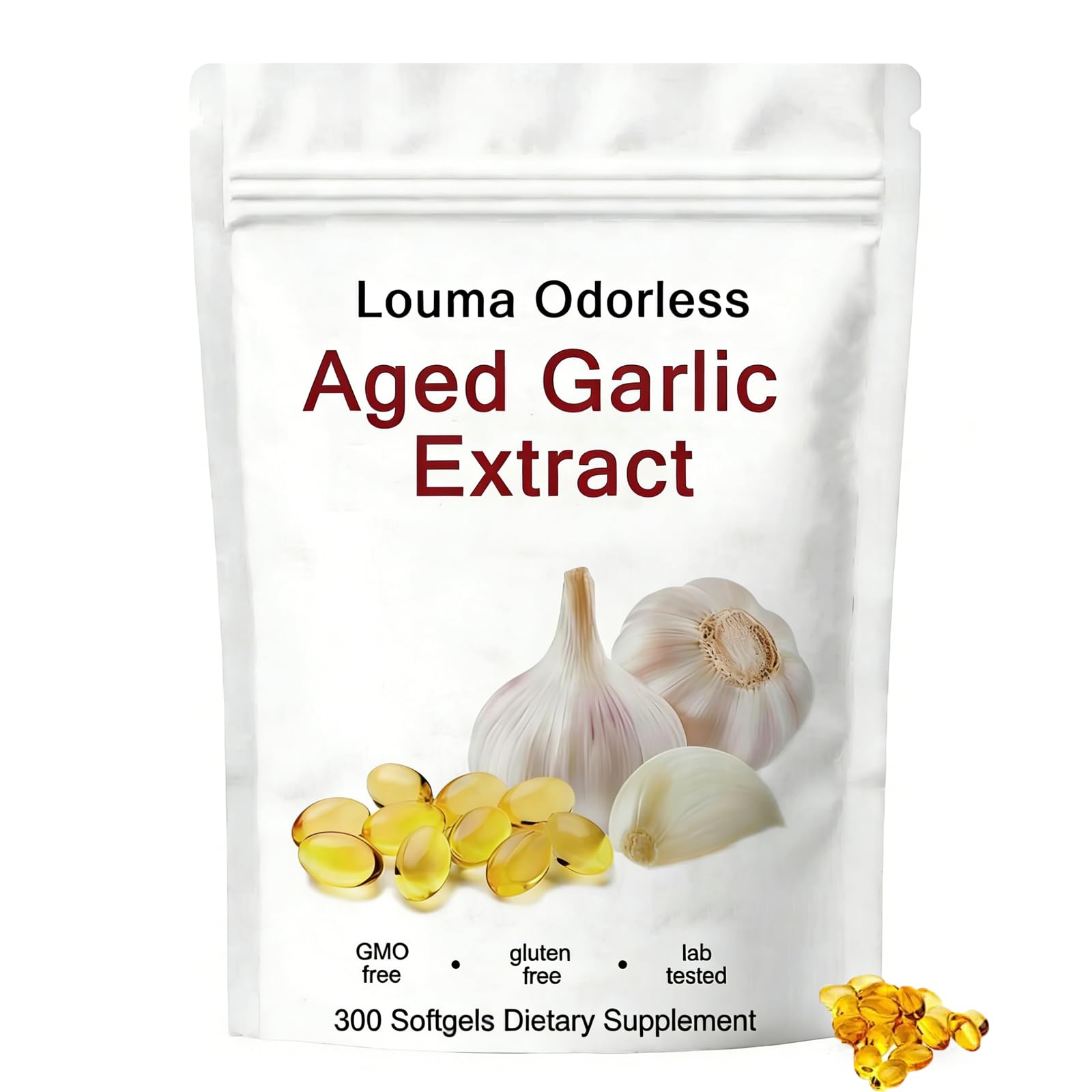 Louma Odorless Aged Garlic Extract Softgel 300 Count