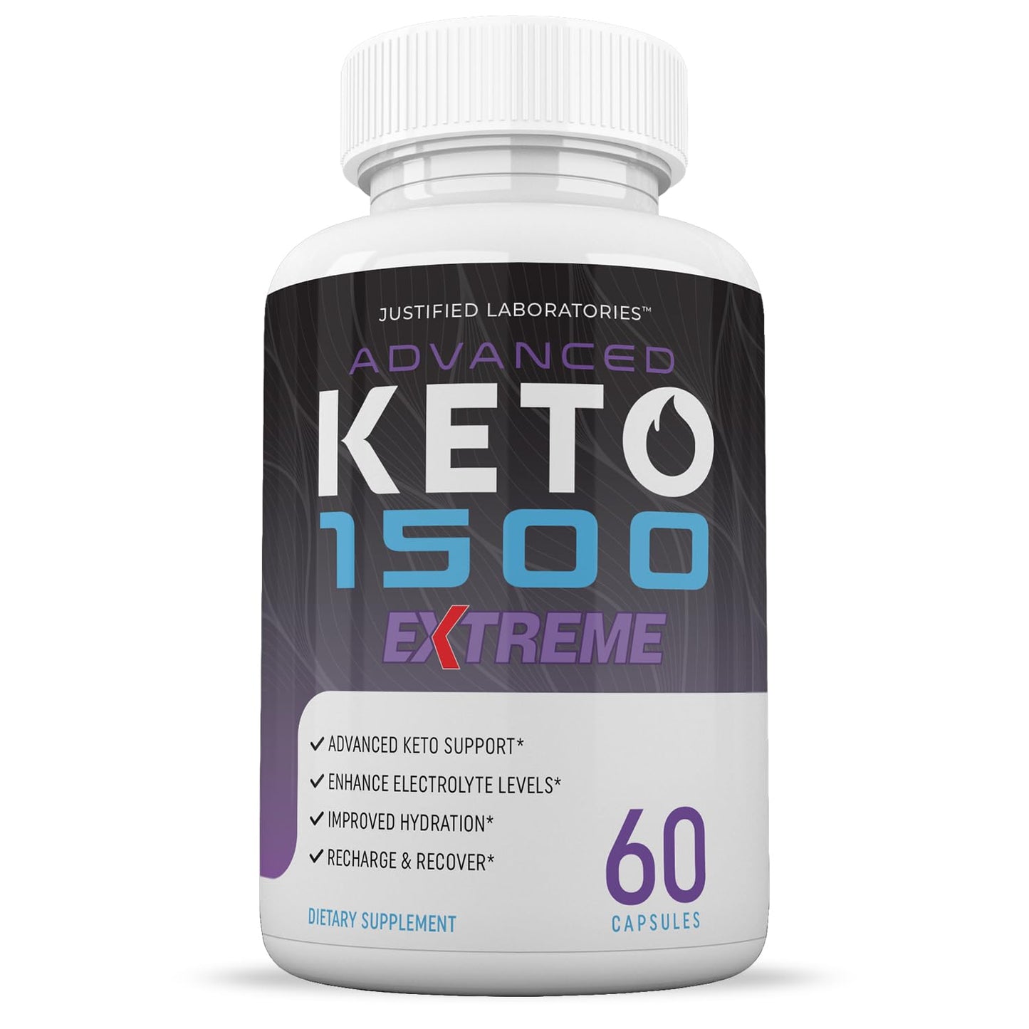 Justified Laboratories Advanced Keto 1500 Extreme Pills 1675MG New & Improved Formula Contains Apple Cider Vinegar Extra Virgin Olive Oil Powder Green Tea Leaf Capsules, 60 Capsules
