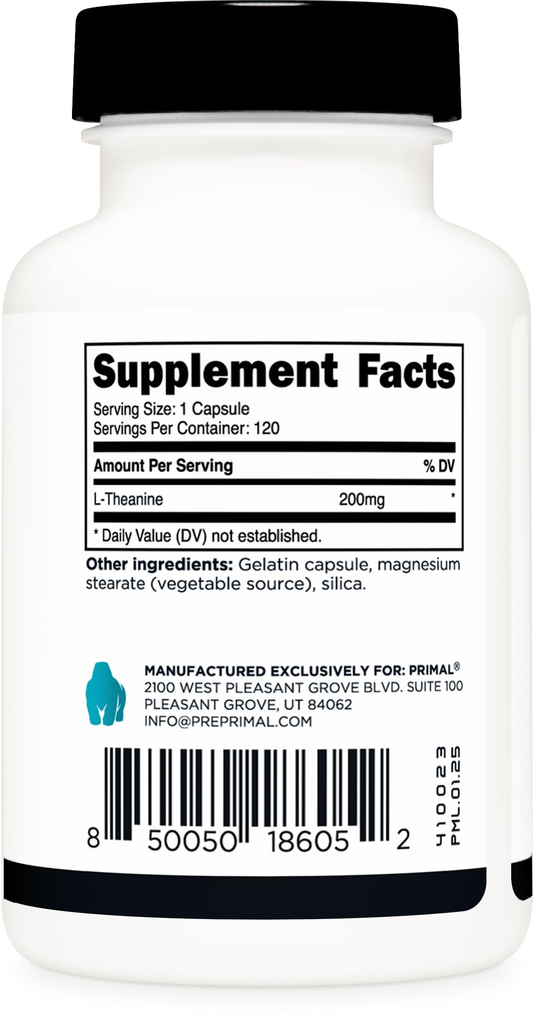 Primal L-Theanine Capsules 120 Capsules