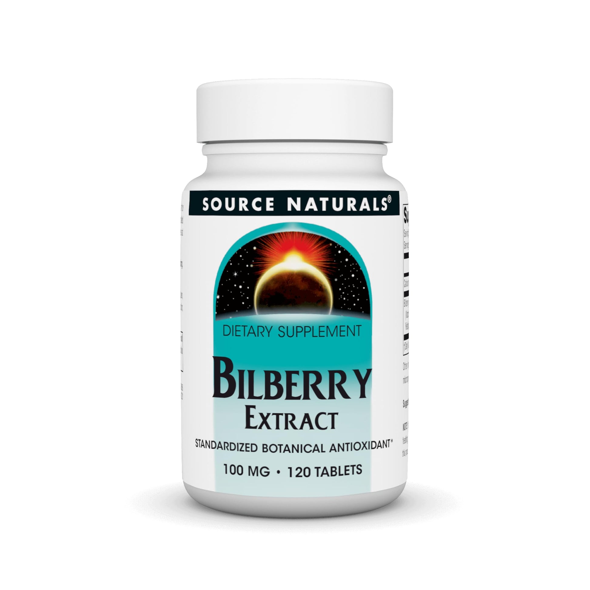 Source Naturals Bilberry Extract 100 mg Tablets, 120 Count