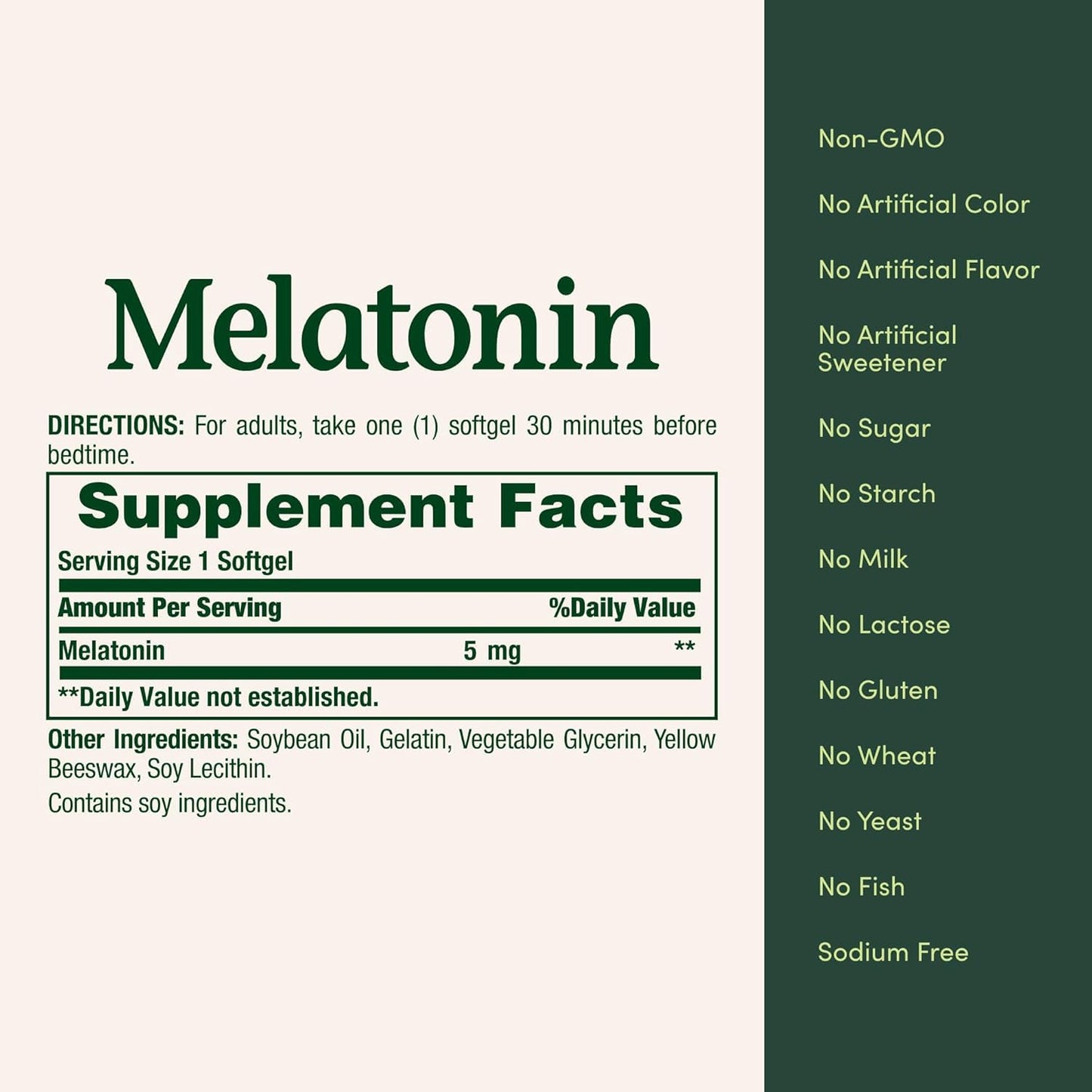 Nature's Bounty Melatonin 5 mg Softgels 360 Count