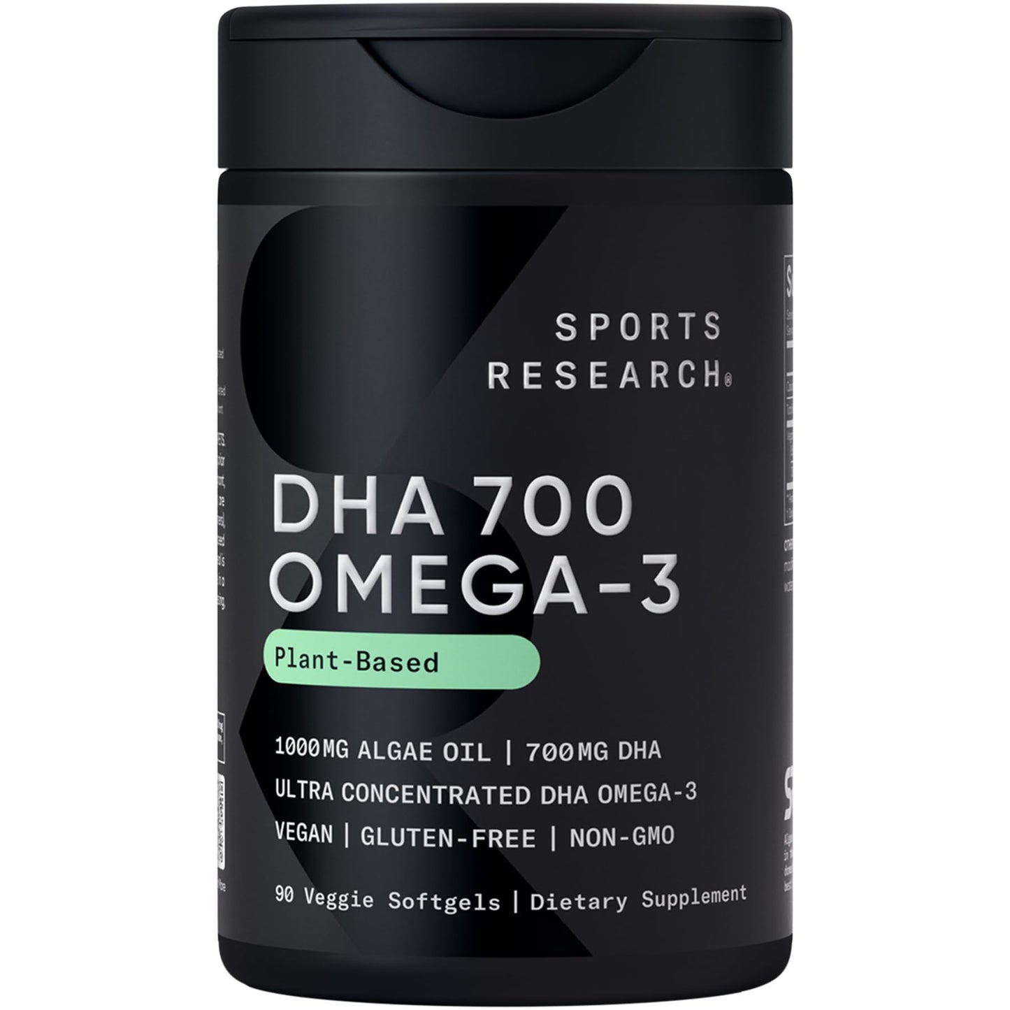 Sports Research Vegan DHA 700mg Softgels 90 Count