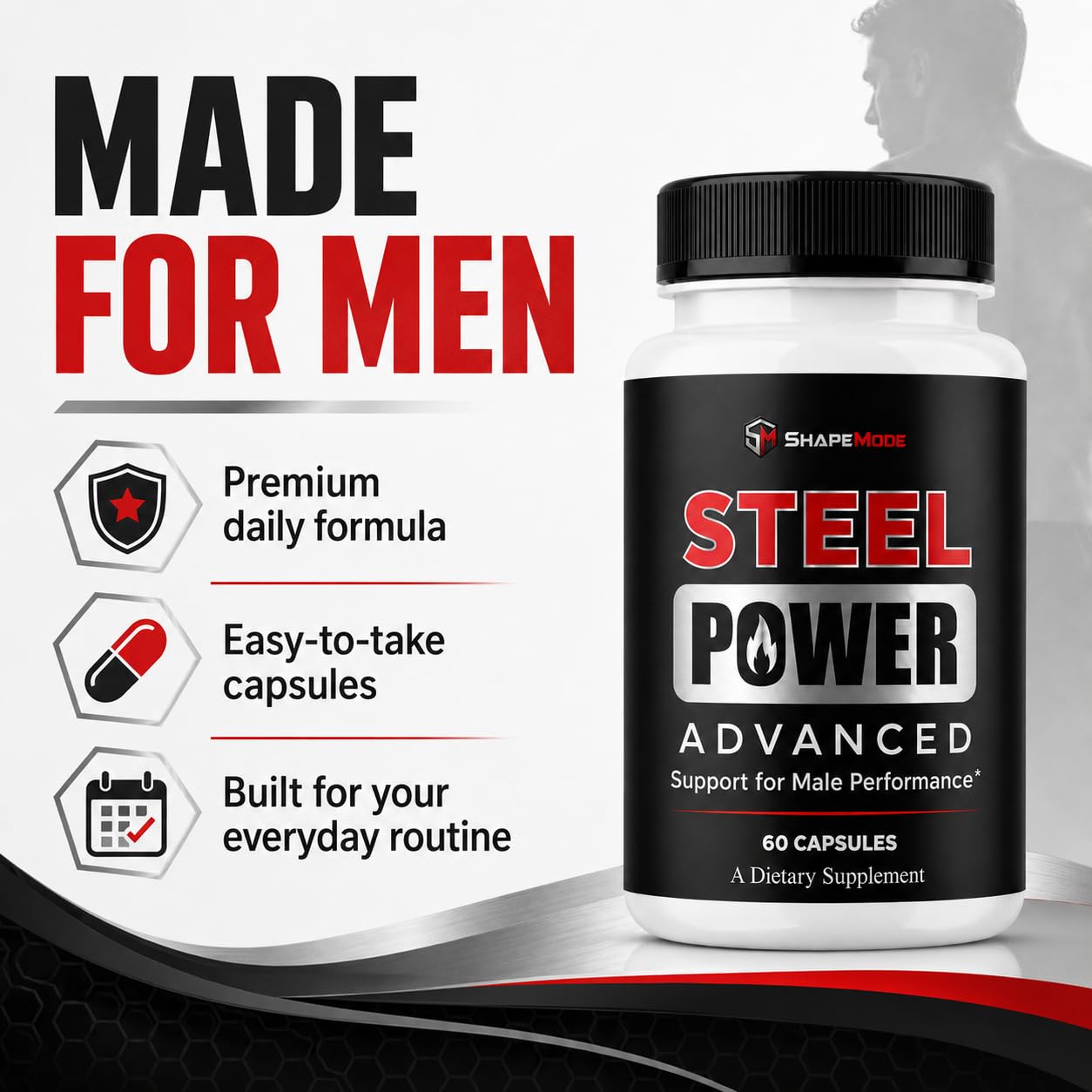 SHAPEMODE Steel Power for Men 120 Capsules