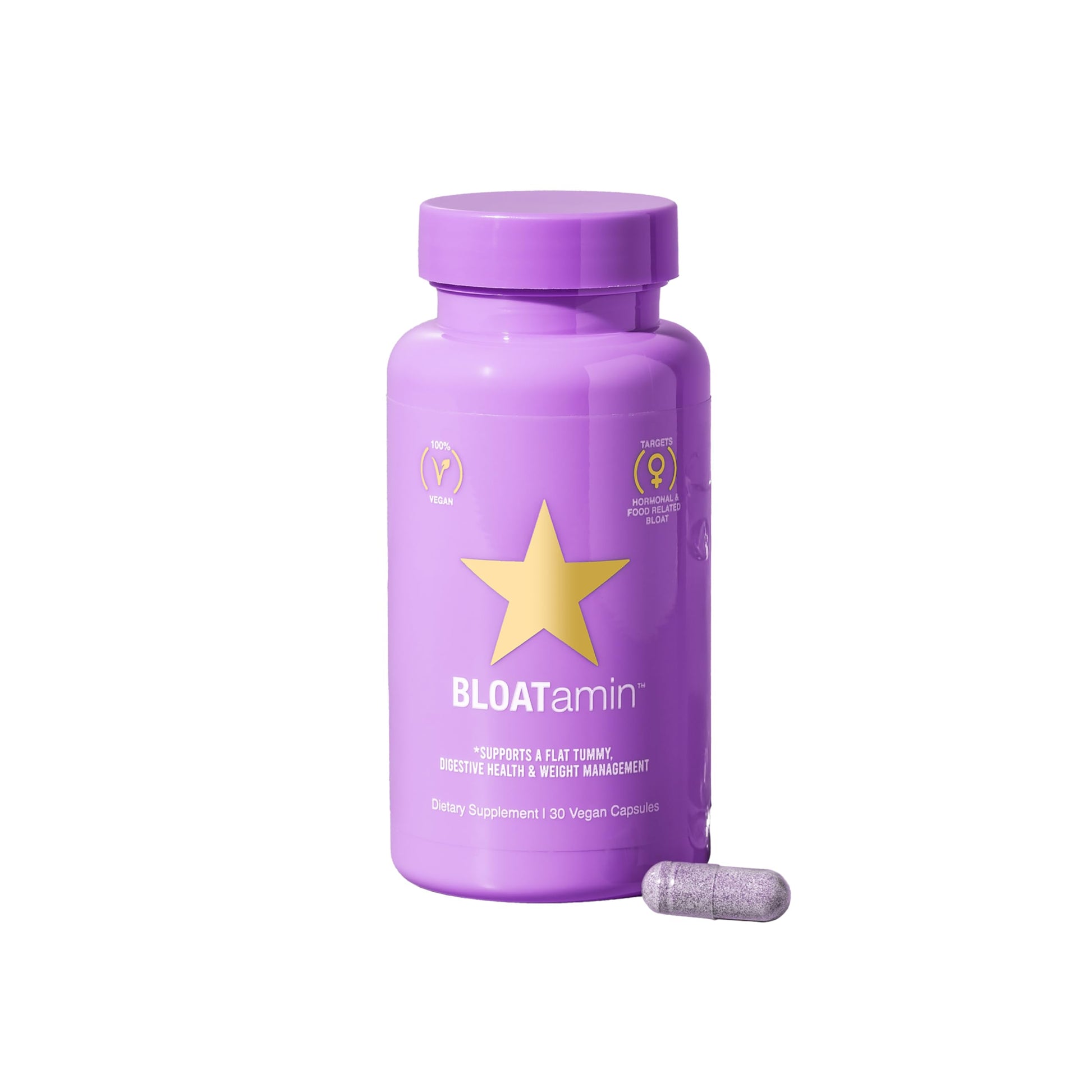 HAIRtamin BLOATamin Digestive Enzyme Supplement Capsule 1 Count