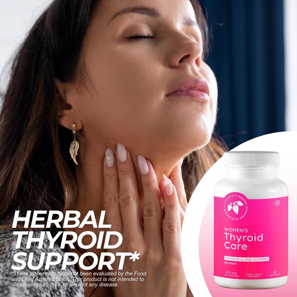 Mountain Meadow Herbs Women's Thyroid Care Capsules, 120 Count
