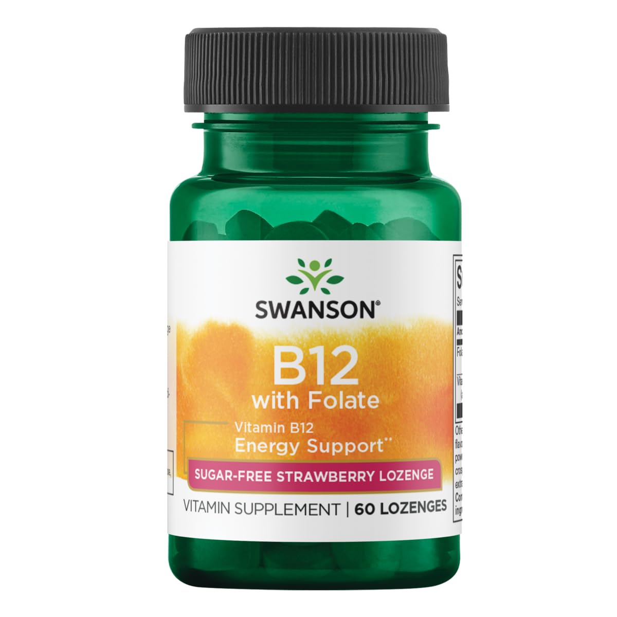Swanson Vitamin B-12 with Folic Acid Tablet, 60 Count