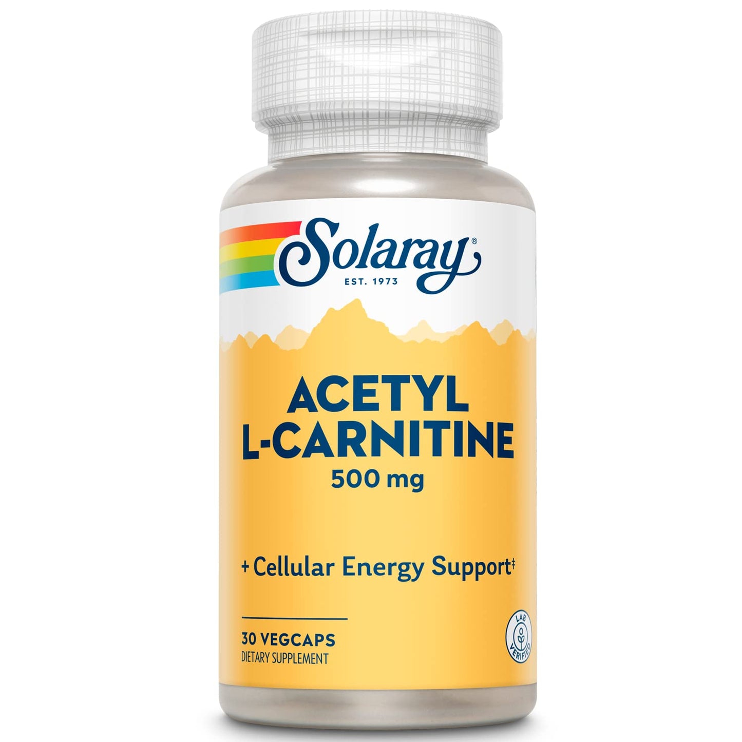 Solaray Acetyl L-Carnitine 500 mg Capsules, 30 VegCaps