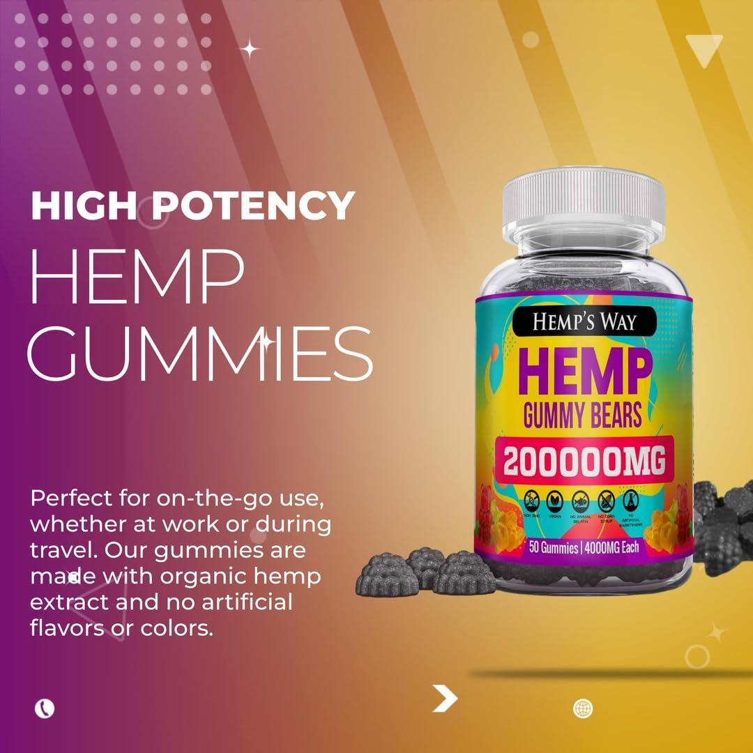 The CBD Project Natural Hemp Gummies Gummy 50 Count