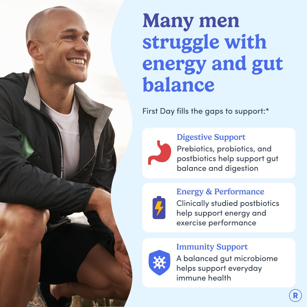 FIRST DAY 3-in-1 Probiotics for Men Gummy 60 Count