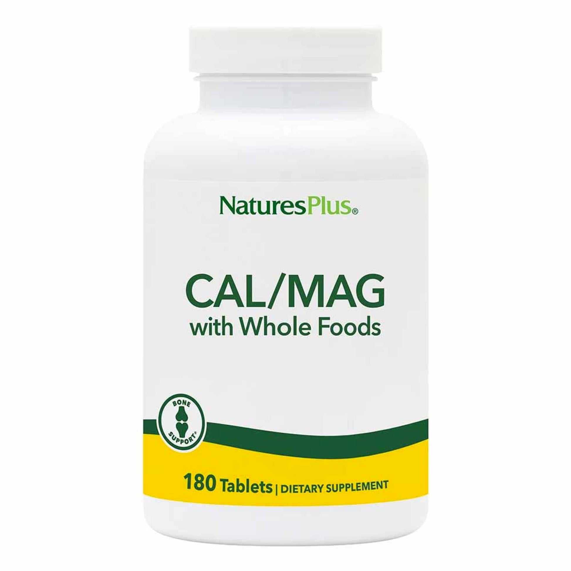 NaturesPlus Calcium/Magnesium 500 mg/250 mg Tablets, 180 Count
