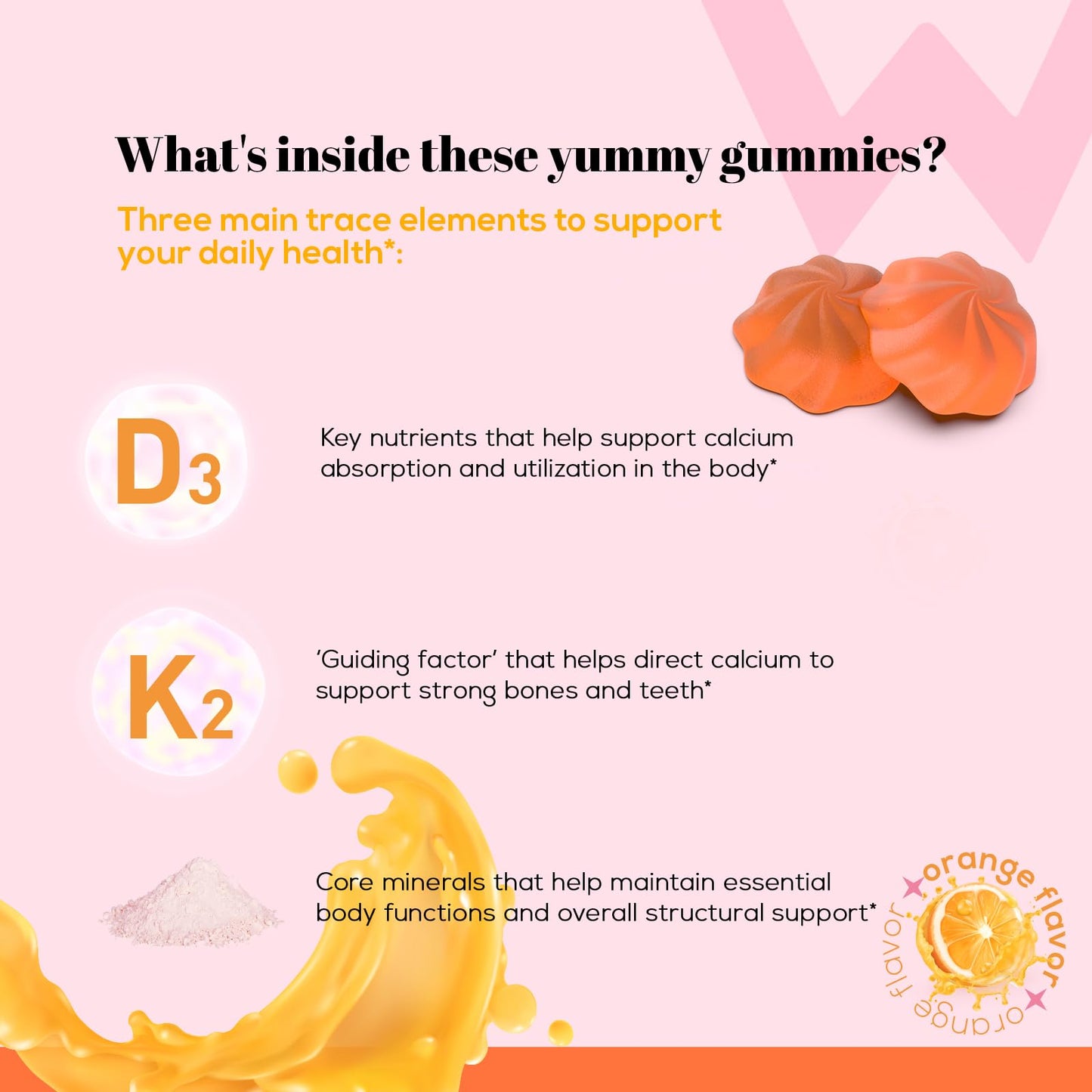 Wondermoon Vitamin D3 K2 Gummies, 60 Count