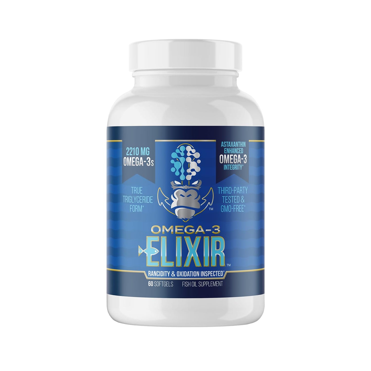 Gorilla Mind Omega-3 Elixir Capsules, 60 Capsules