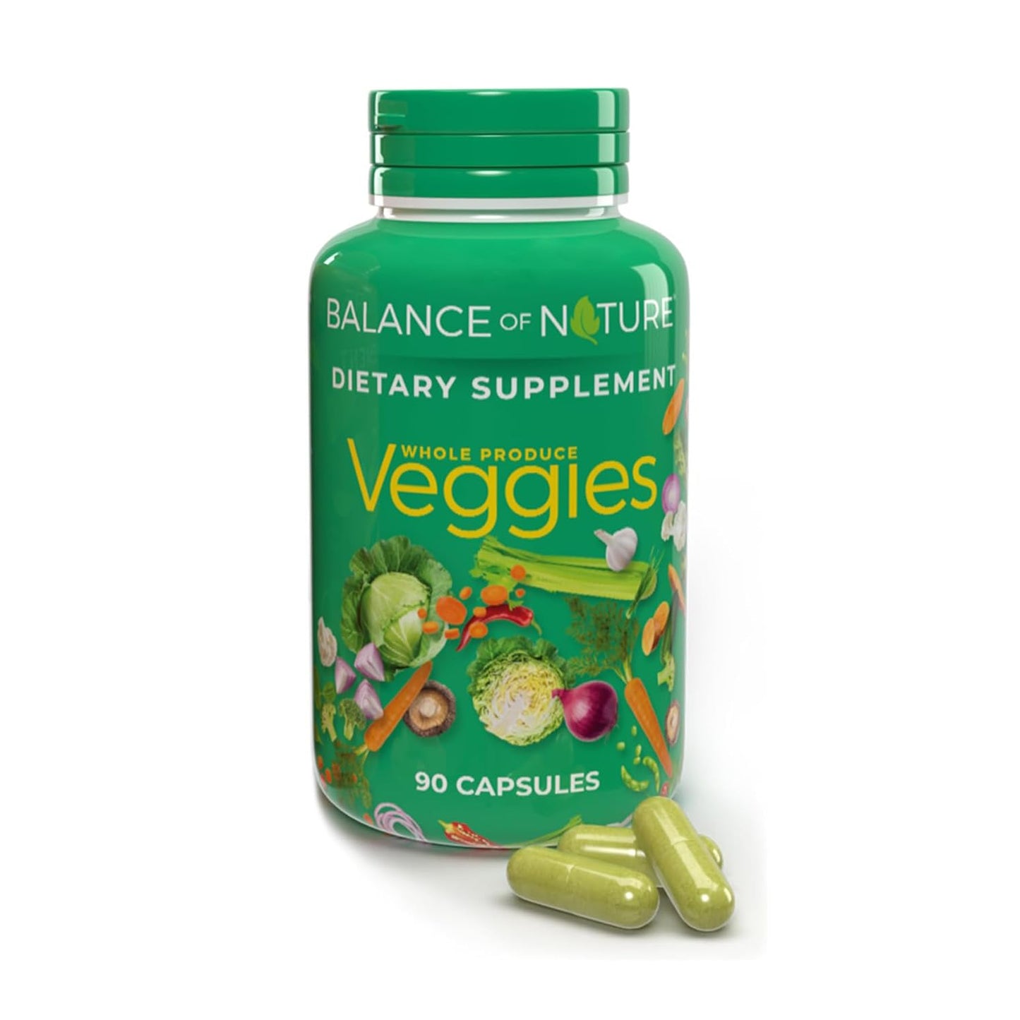 Balance of Nature Whole Veggies Superfood Supplement Capsules 90 Count