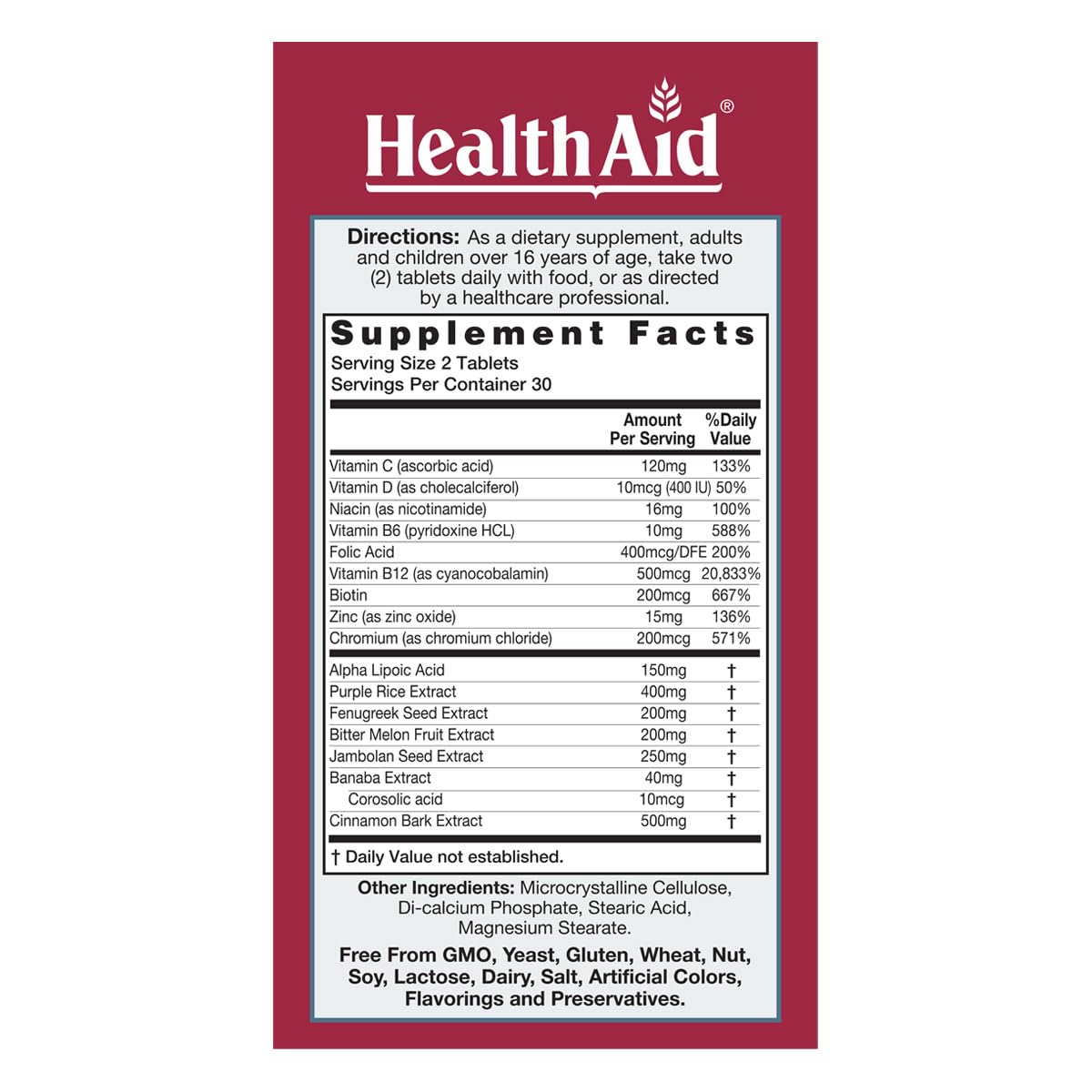 HealthAid GlucoBate 60 Tablets