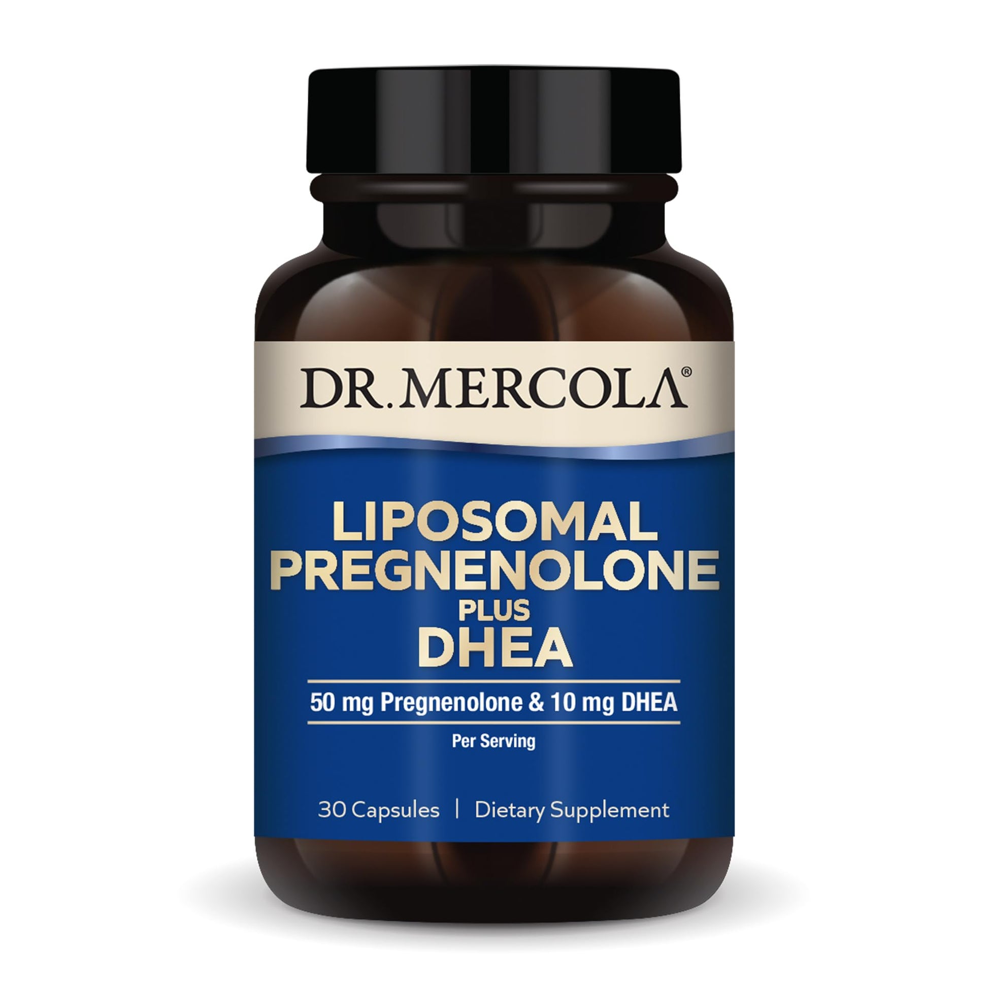 Dr. Mercola Liposomal Pregnenolone Plus DHEA Capsules, 30 Count