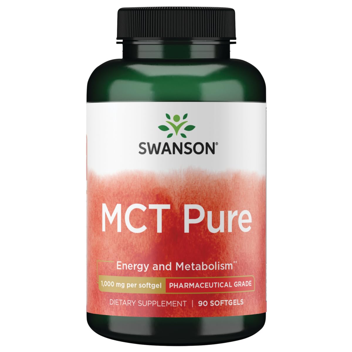 Swanson MCT Pure 1000 mg Capsule, 90 Count