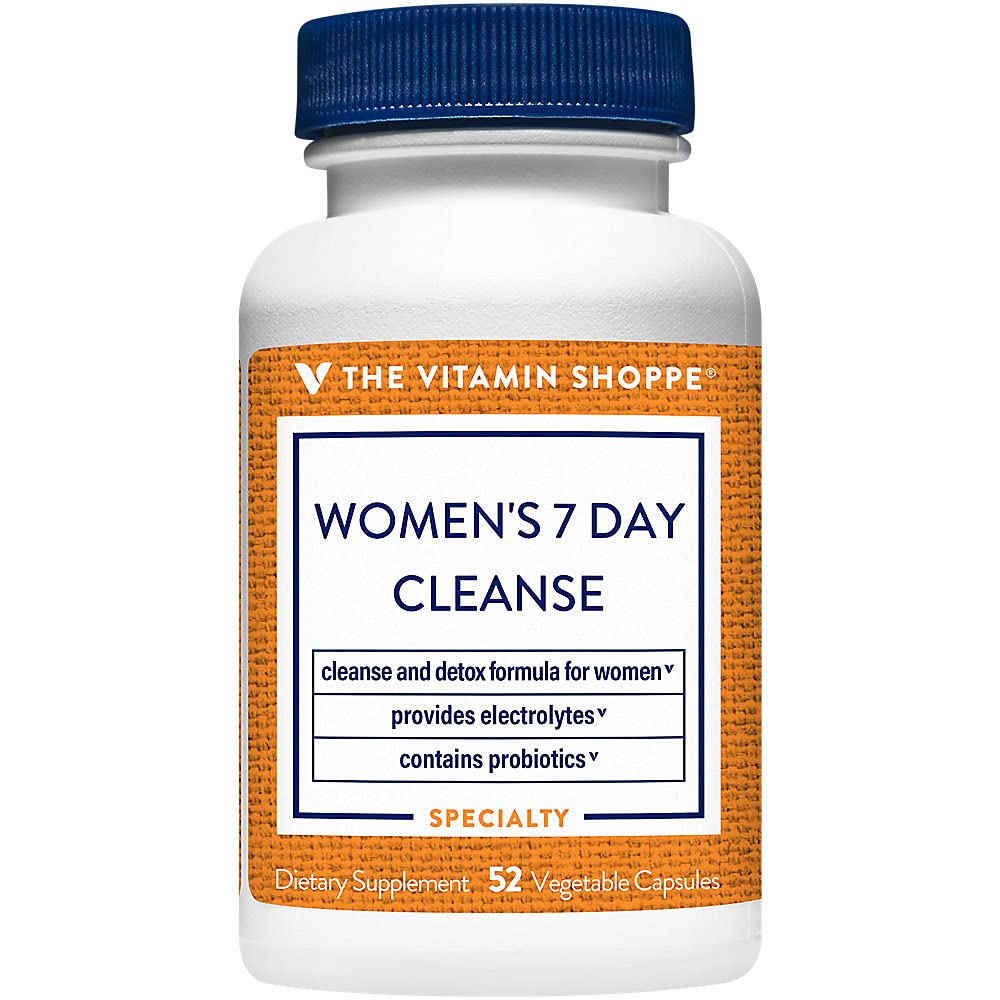 The Vitamin Shoppe Women's 7-Day Cleanse - Detox Formula with Probiotics & Electrolytes, 52 Capsules