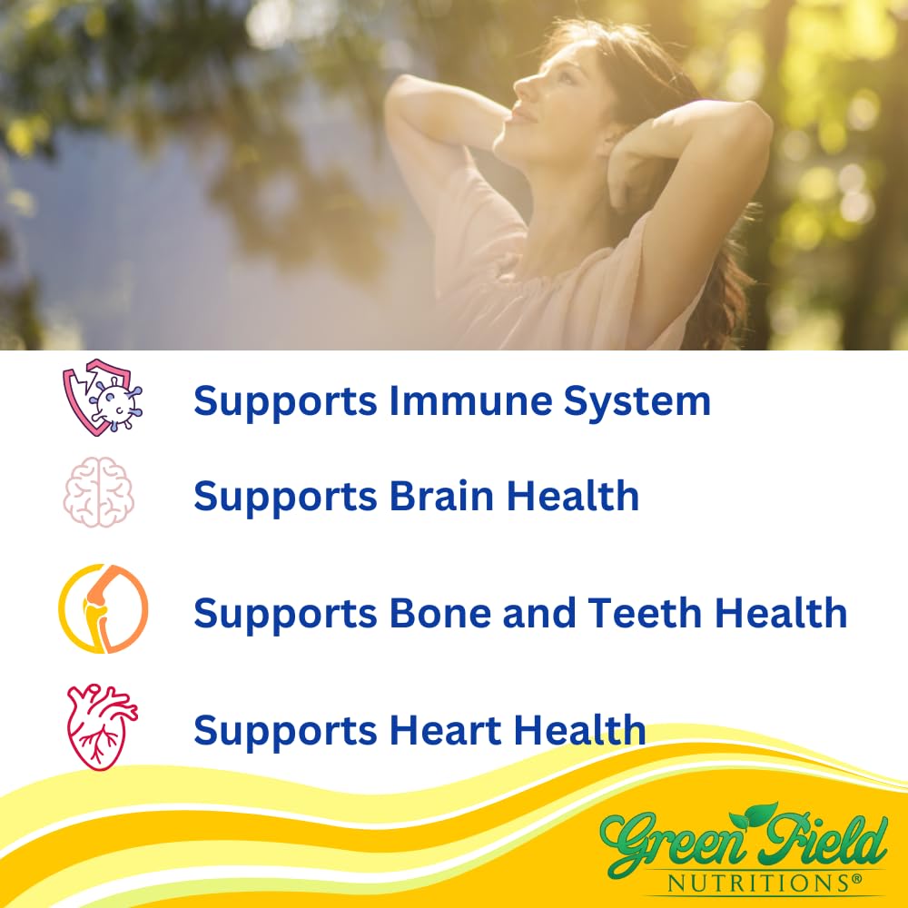 GREEN FIELD NUTRITIONS Halal Vitamin D3 5000 IU Softgels, 120 Softgels