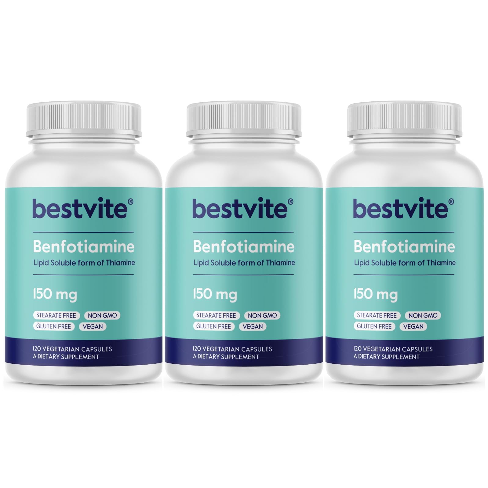 BESTVITE Benfotiamine 150mg Capsules, 360 Count