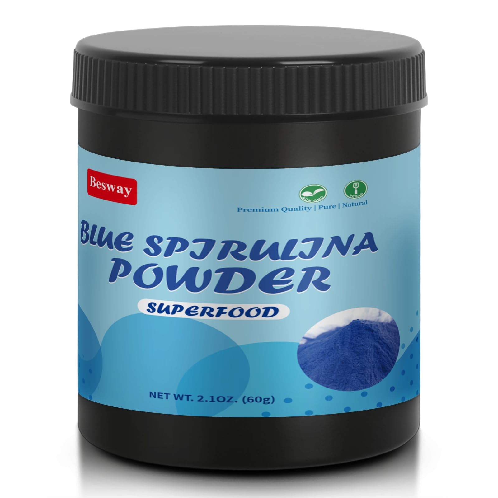 Besway Blue Spirulina Powder 2.12 Ounce