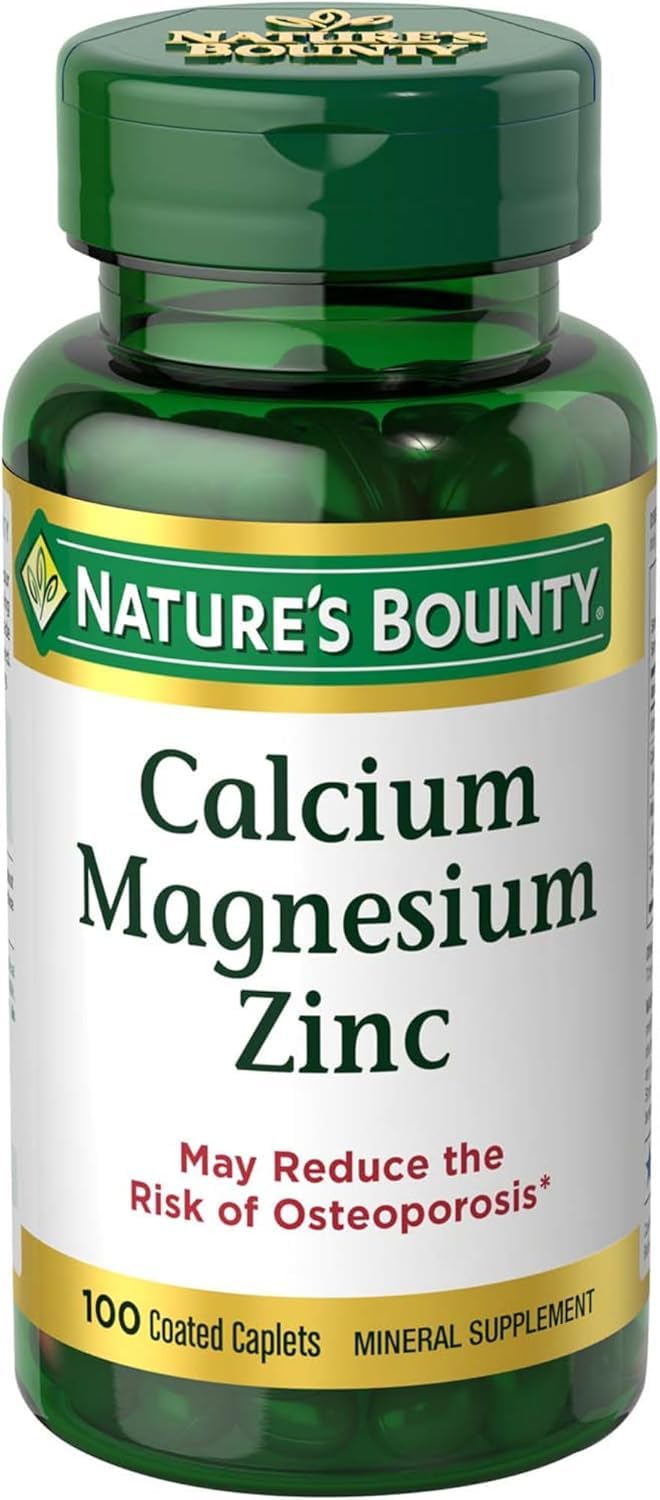 Nature's Bounty Calcium-Magnesium-Zinc Caplets 100 Count