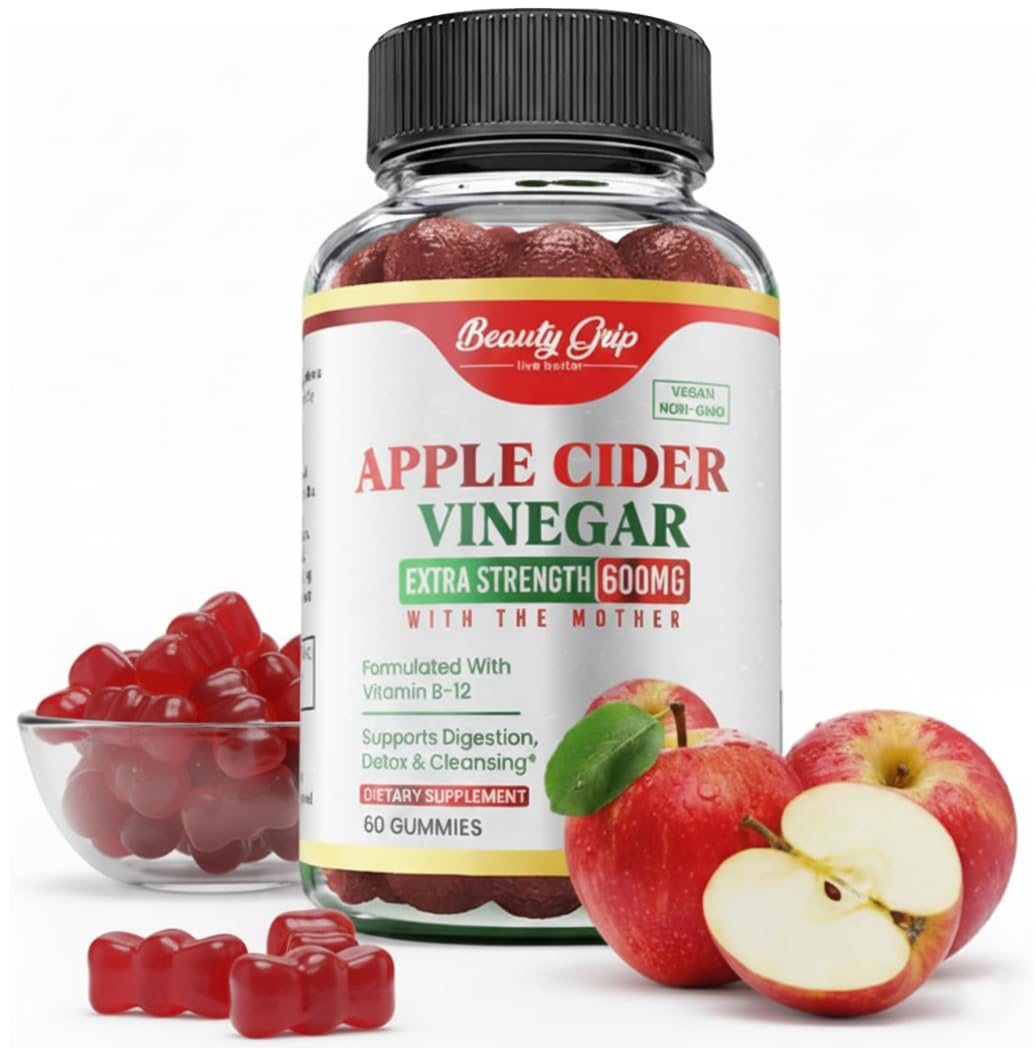 Beauty Grip Apple Cider Vinegar Gummies with The Mother 60 Gummies