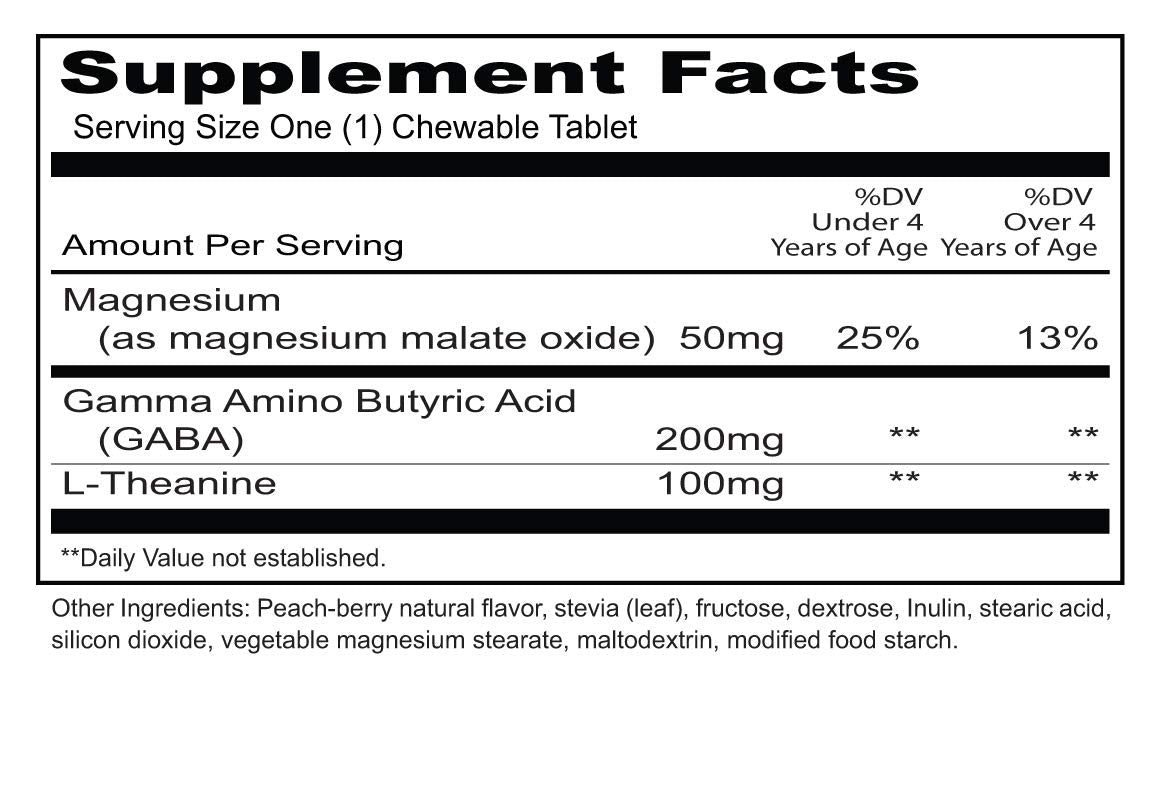 Priority One Kid Kalm (Kinder Calm) Peach-Berry Flavor Capsules 60-count