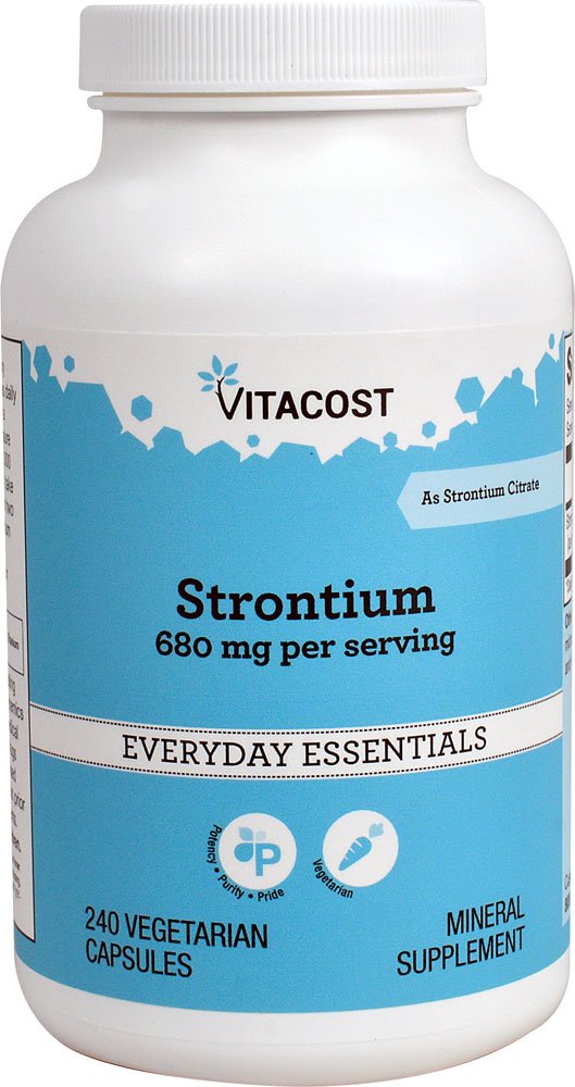 Vitacost Brand Strontium 680 mg per Serving Capsules, 240 Count