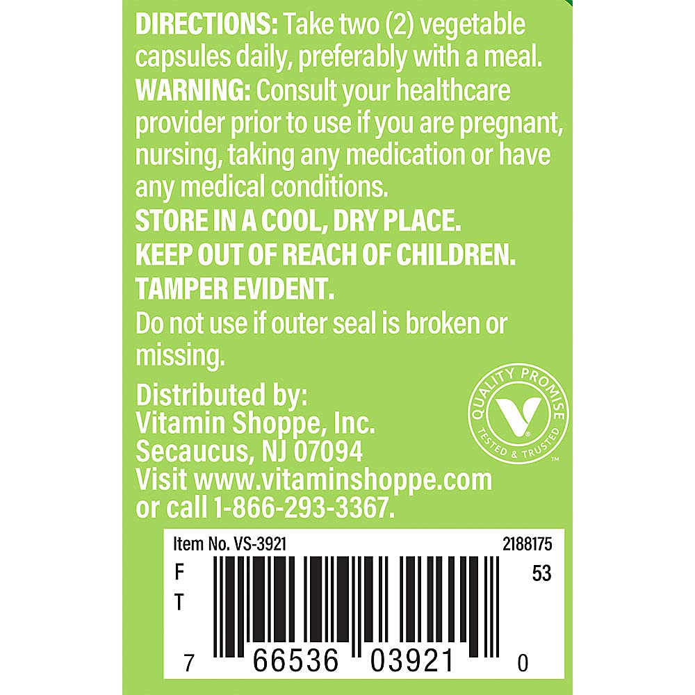The Vitamin Shoppe Lion's Mane Nootropic Mushroom Formula Vegetarian Capsules 1 Count