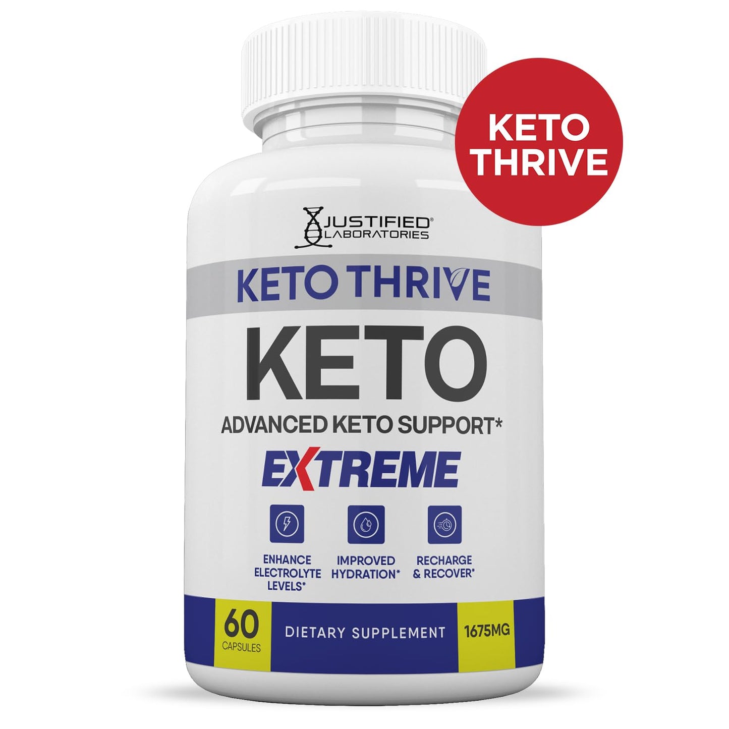Justified Laboratories Keto Thrive Keto ACV Extreme Capsules 60 Count