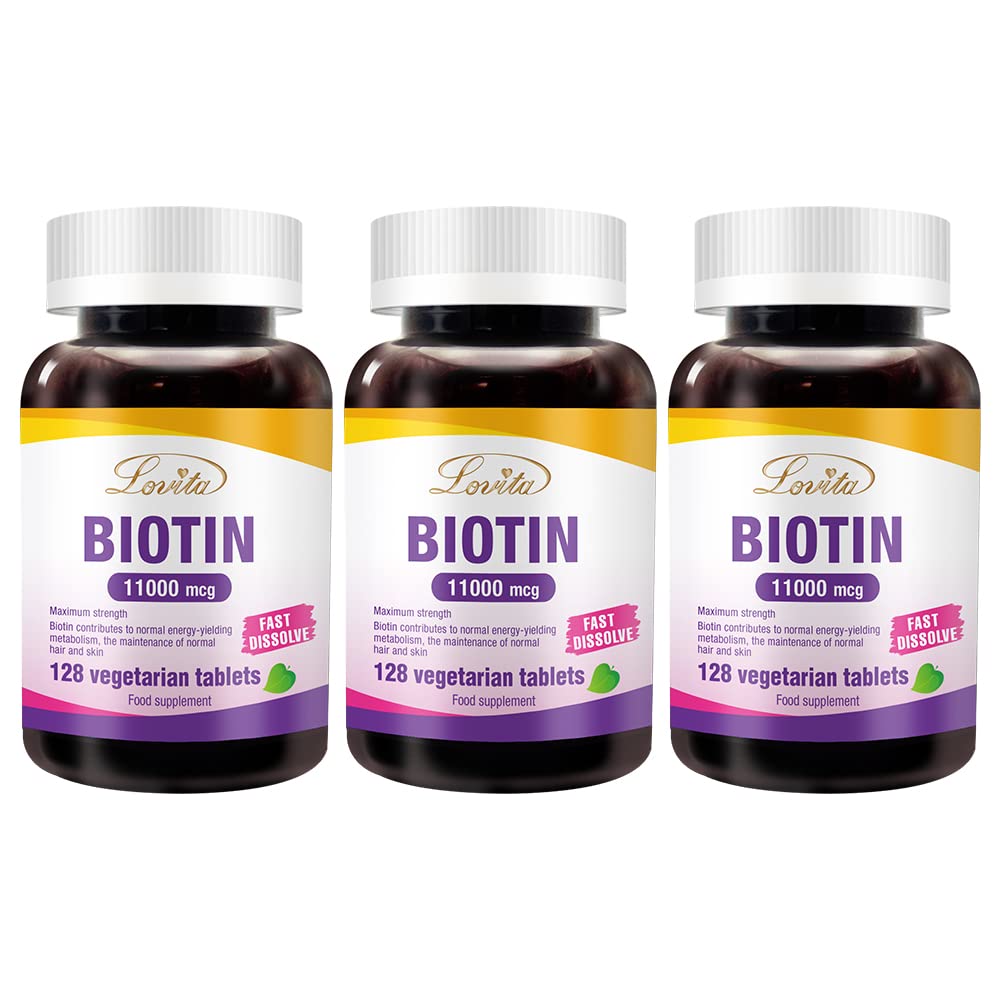 LOVITA Biotin 11,000 mcg Tablets, 384 Count
