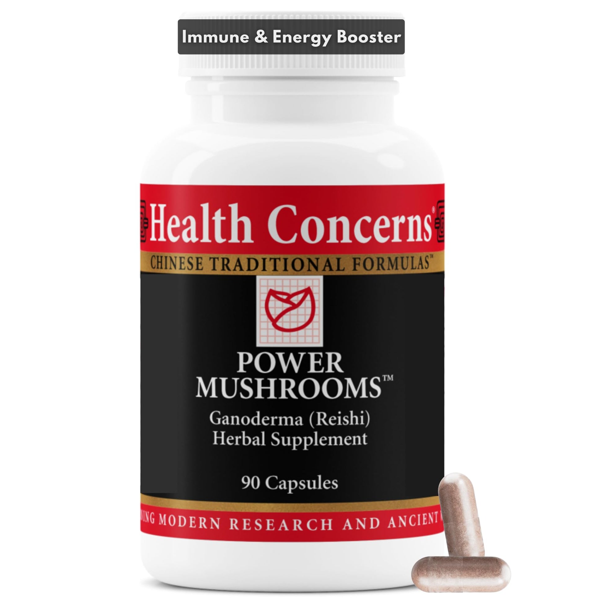 Health Concerns Power Mushrooms Immune System & Natural Energy Support Capsule, 90 Capsules