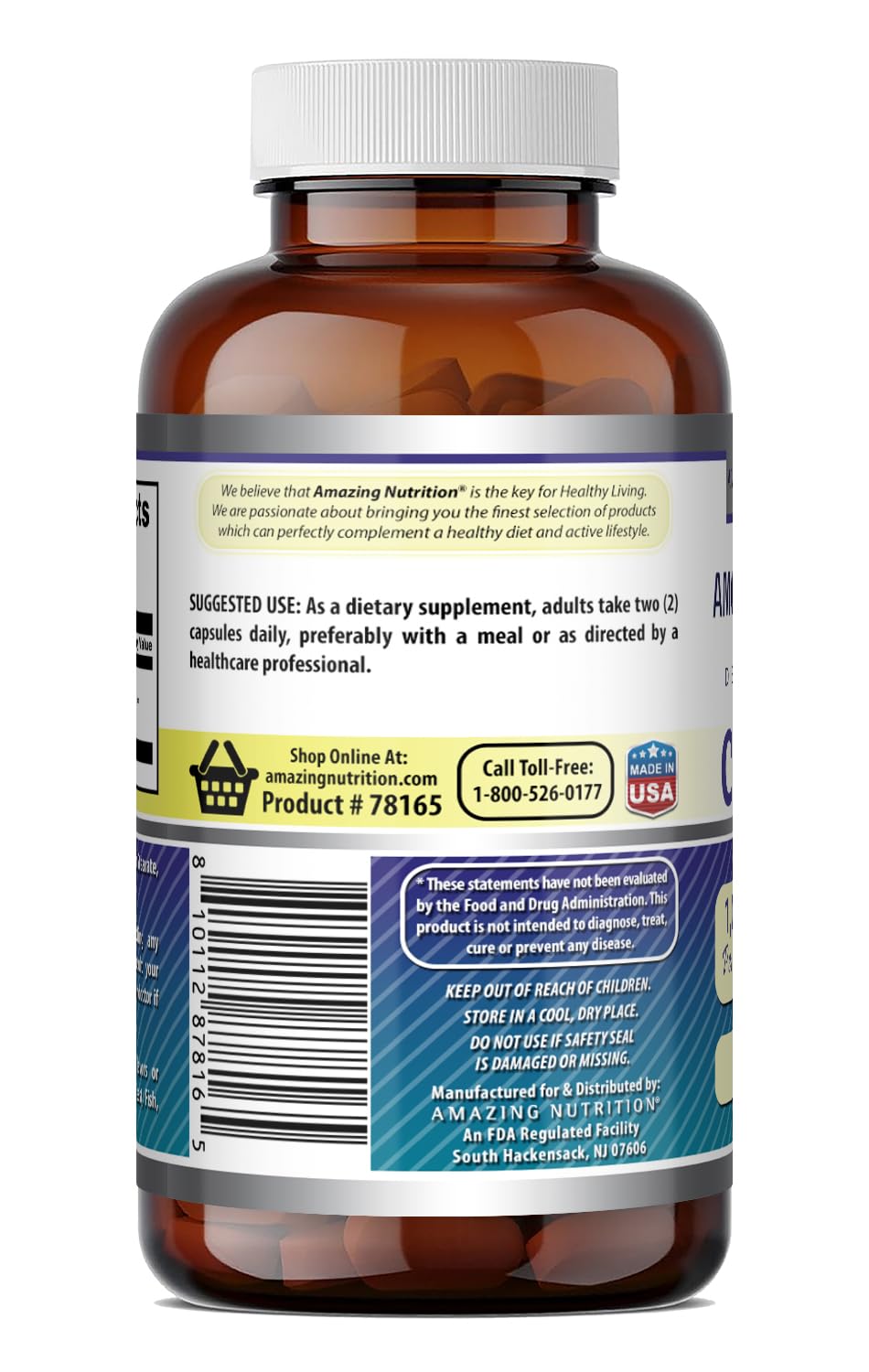 Amazing Nutrition Citicoline Supplement Capsule 60 Count