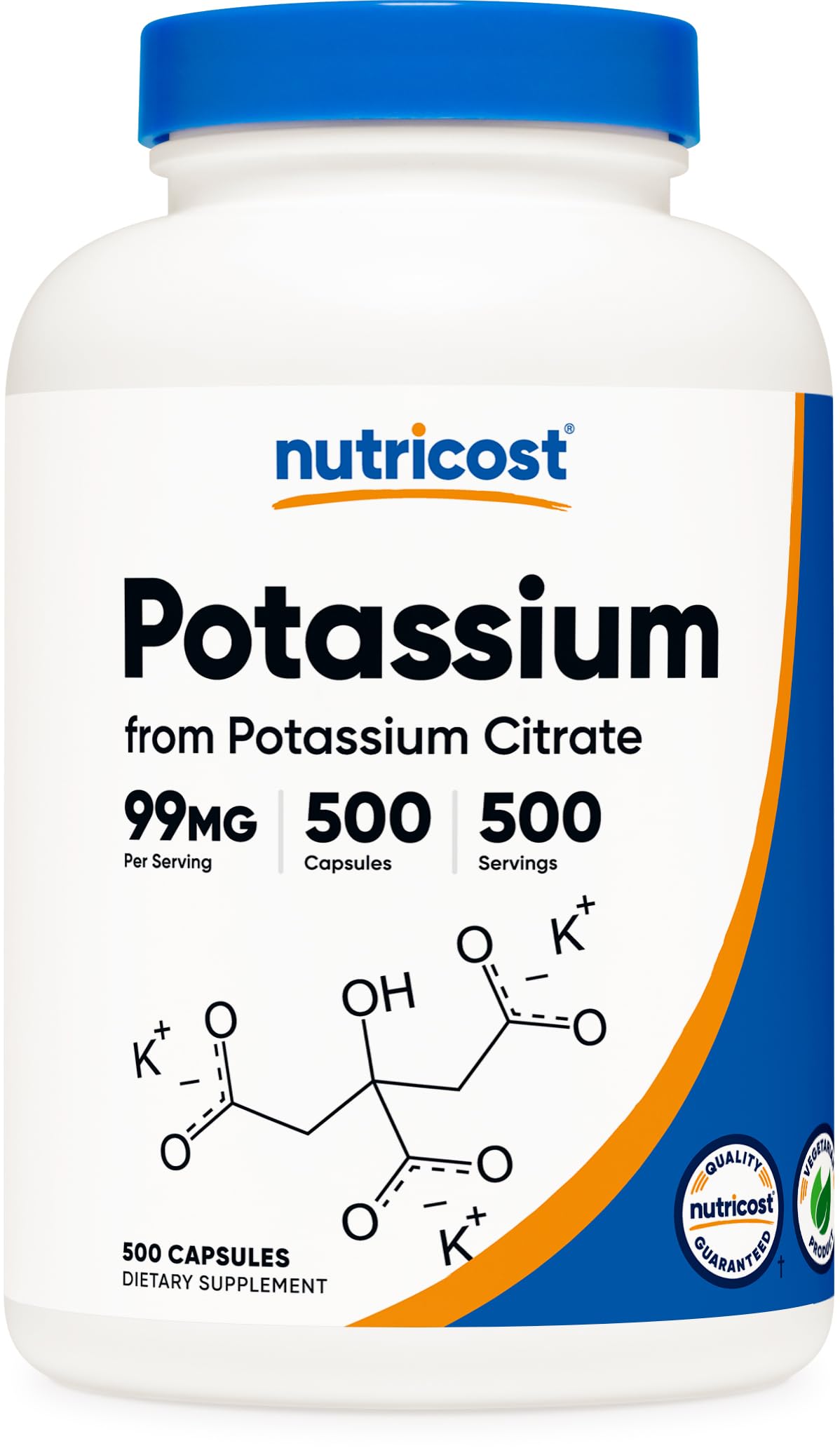 Nutricost Potassium Citrate 99mg Capsules 500
