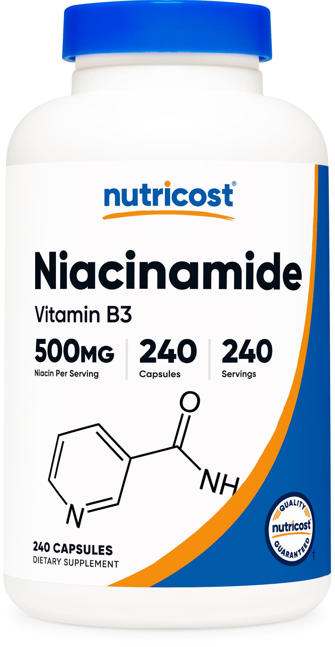 Nutricost Niacinamide (Vitamin B3) 500mg Capsules, 240 Capsules