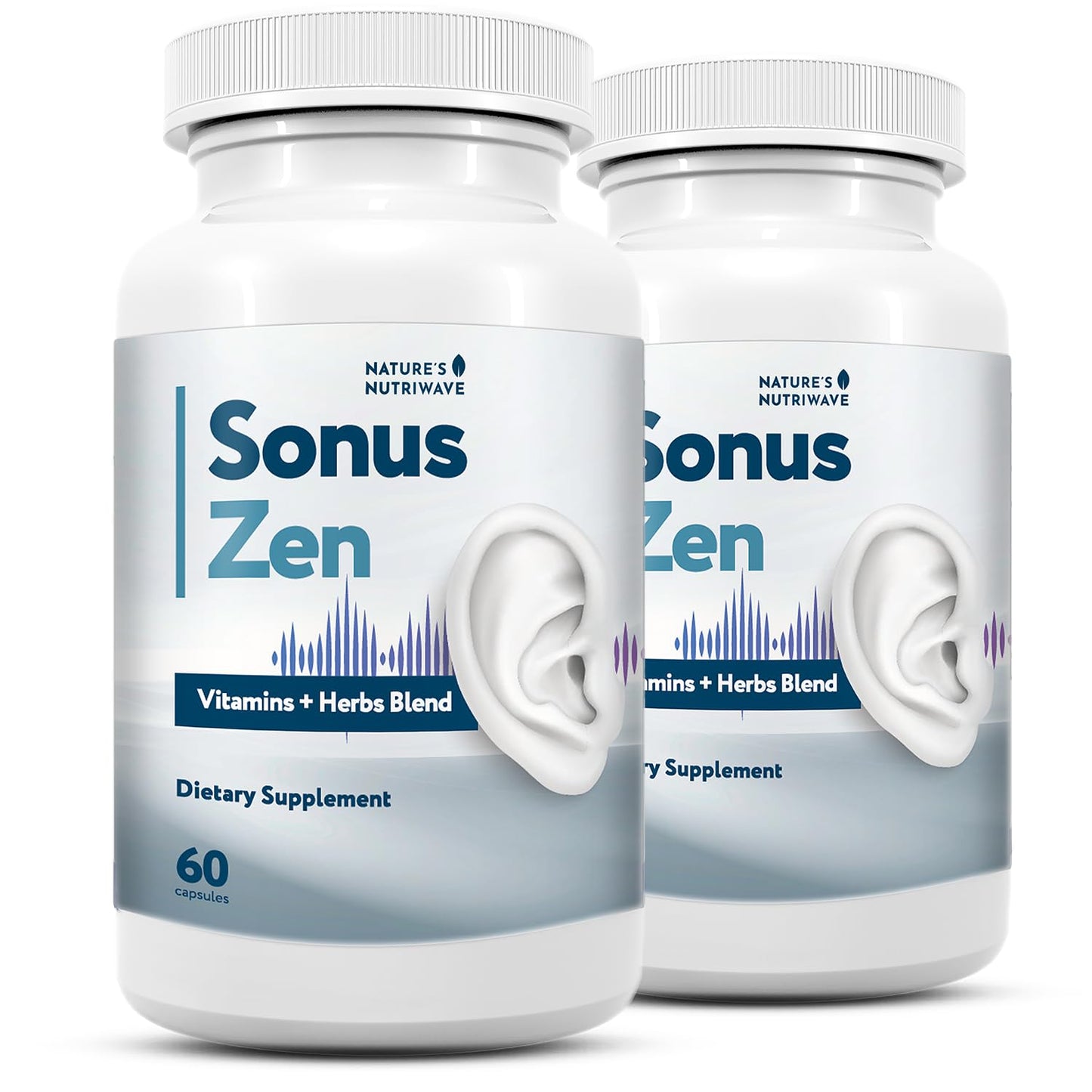 Nature’s NutriWave SonusZen Natural Daily Supplement with Vitamins & Herbal Extracts Capsules, 120 Count