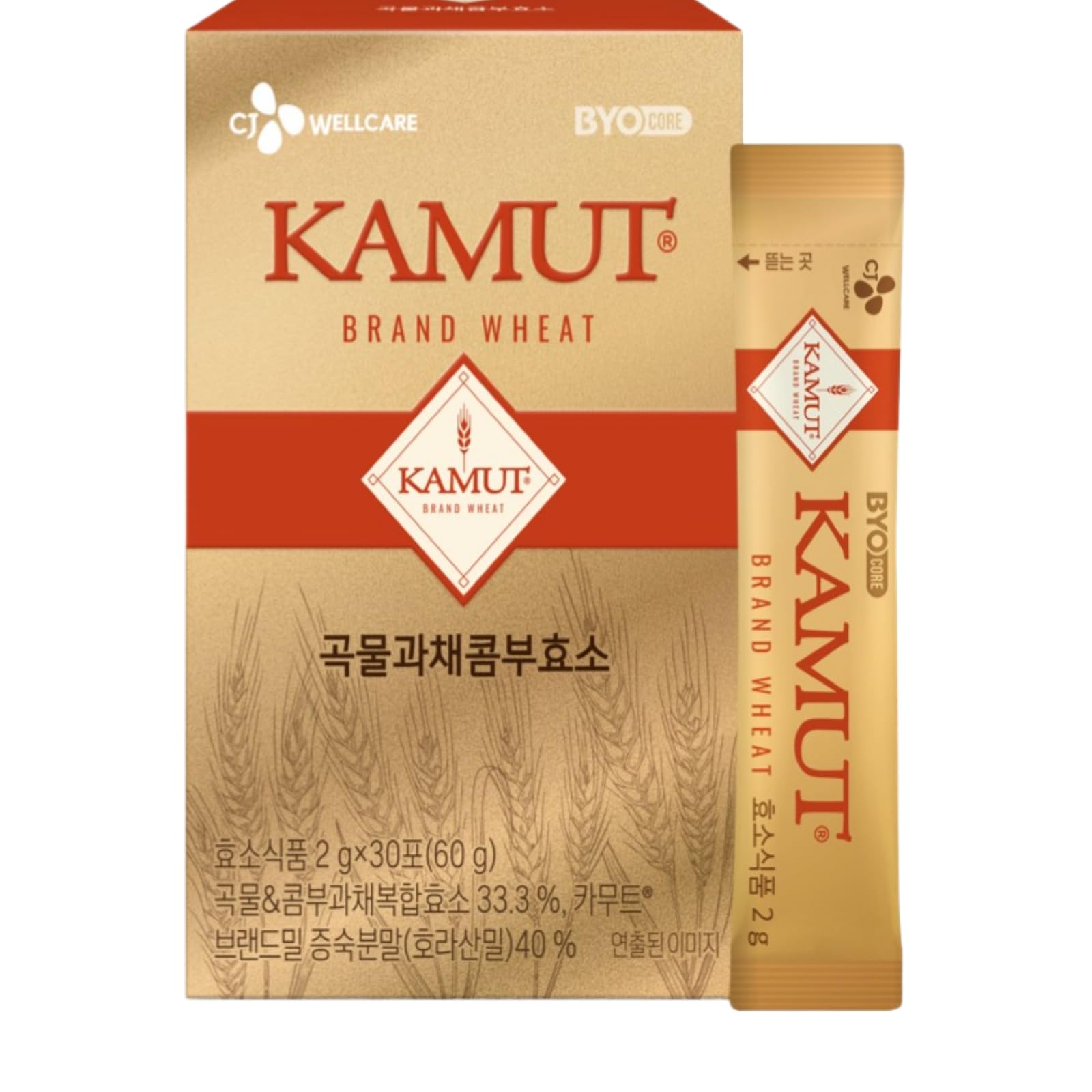 MENBLY Korean Kamut Premium Wheat Grain Enzyme Powder, 30 Sachets