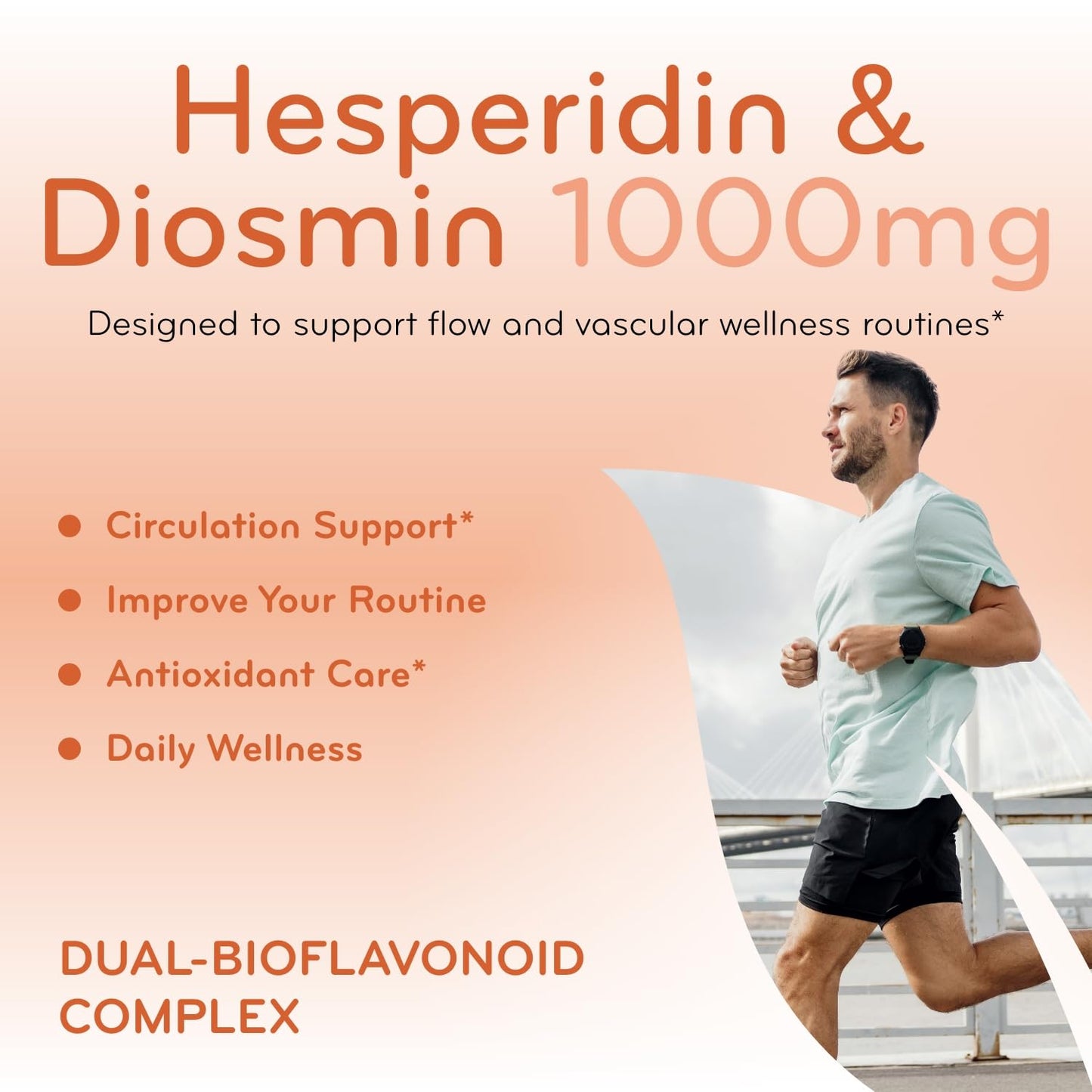 Clear Formulas Diosmin Hesperidin 1000mg Circulation and Vein Support Capsule, 180 Capsules