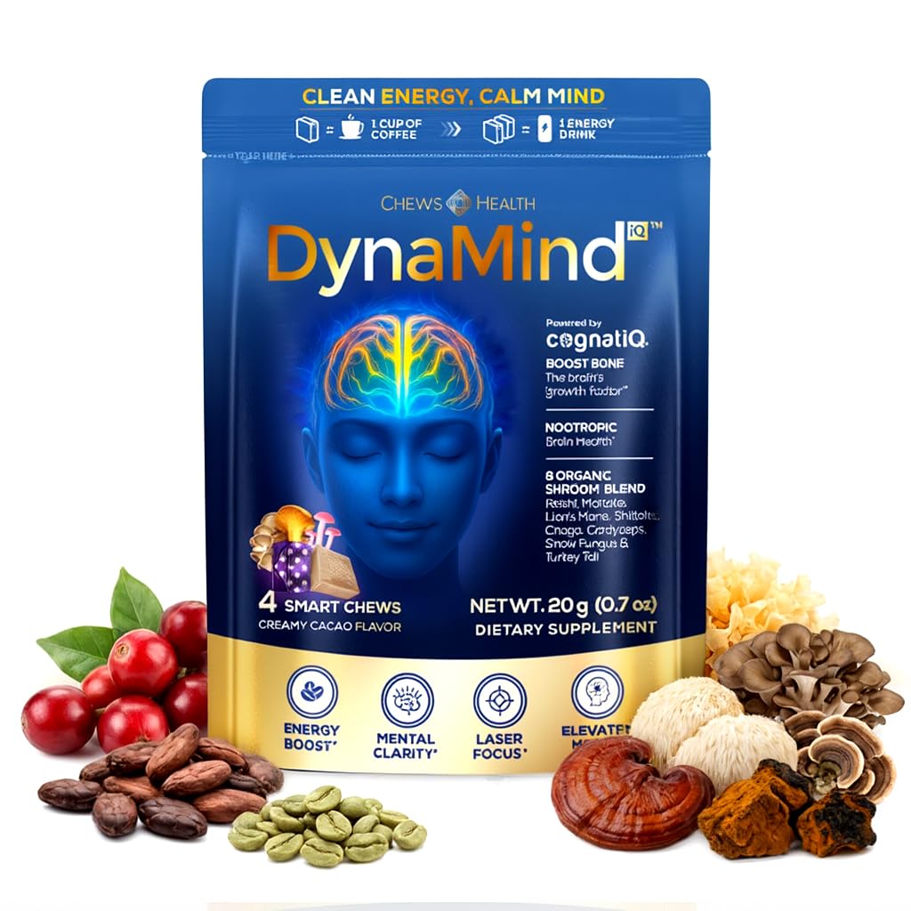 CHEWSHEALTH DynaMind iQ Brain Supplement Chewable, 4 Count