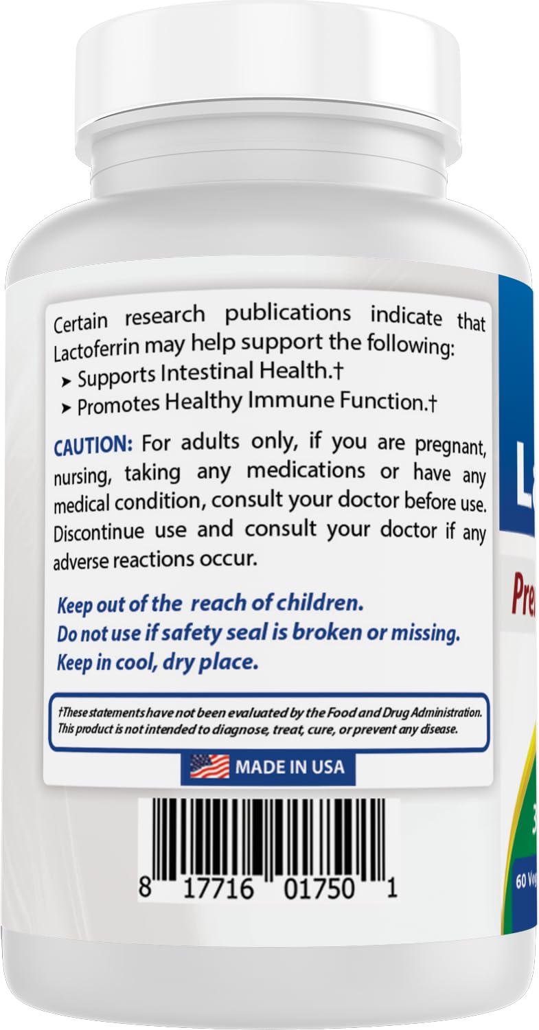 Best Naturals Lactoferrin 250 mg Veggie Capsule, 60 Count