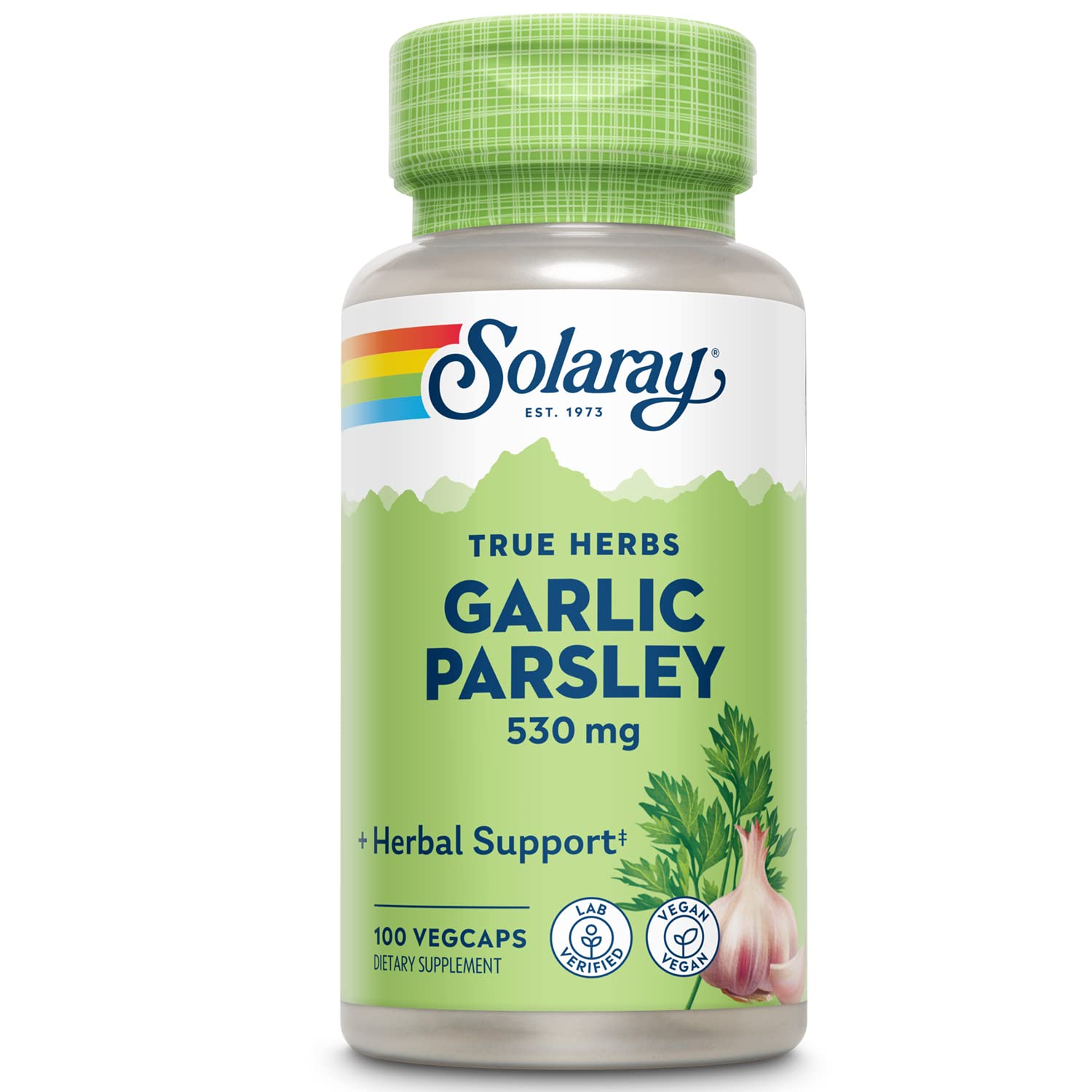 SOLARAY Garlic Bulb & Parsley Leaf Capsules, 100 VegCaps