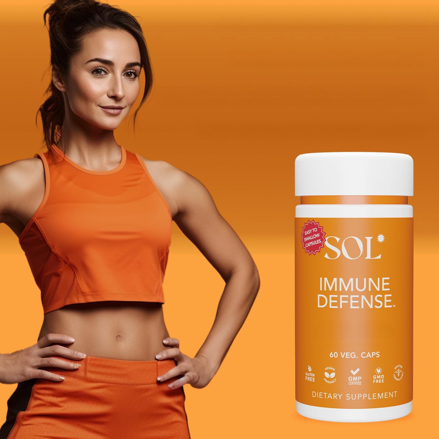 Sol Nutrition Immune Defense Supplement Capsules 60 Capsules