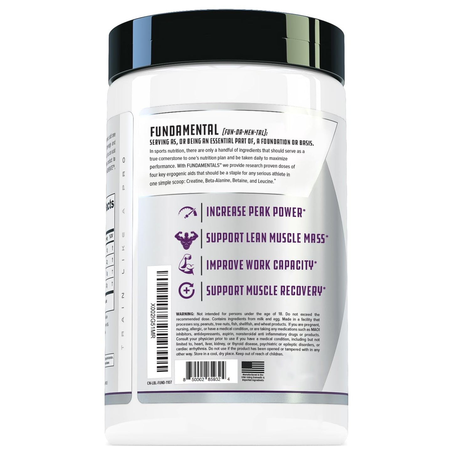 Cutler Nutrition Fundamentals Intra- or Post-Workout Recovery Drink Powder, 15 Servings