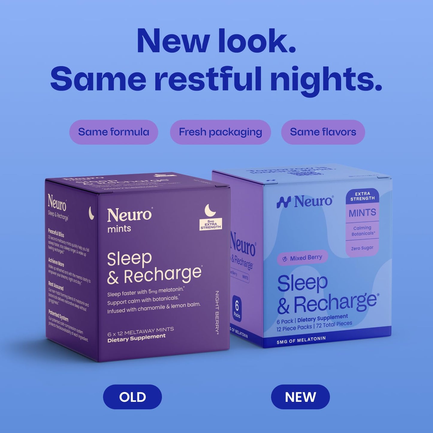 Neuro Sleep & Recharge Meltaway Mints Chewable, 72 Count