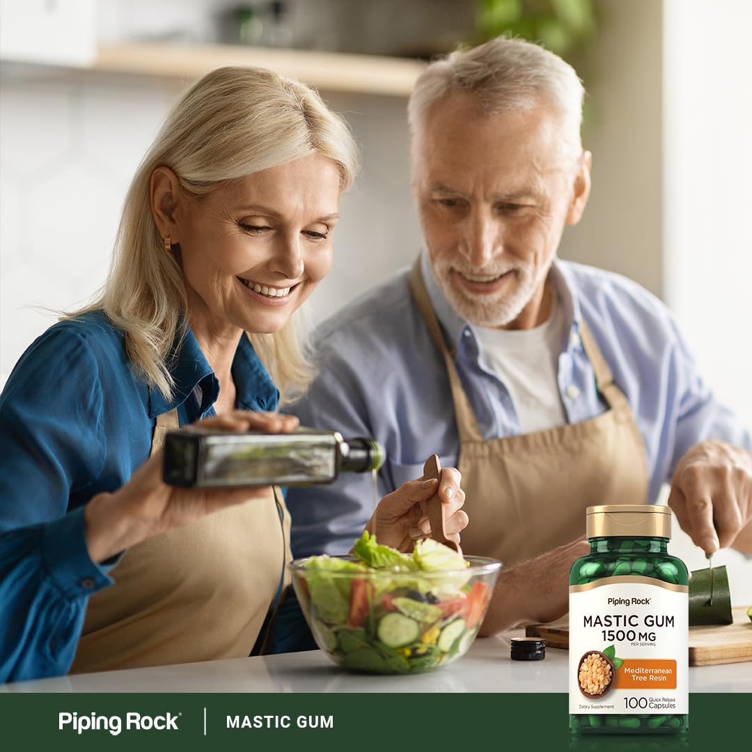 Piping Rock Mastic Gum Capsules 1500mg, 100 Count