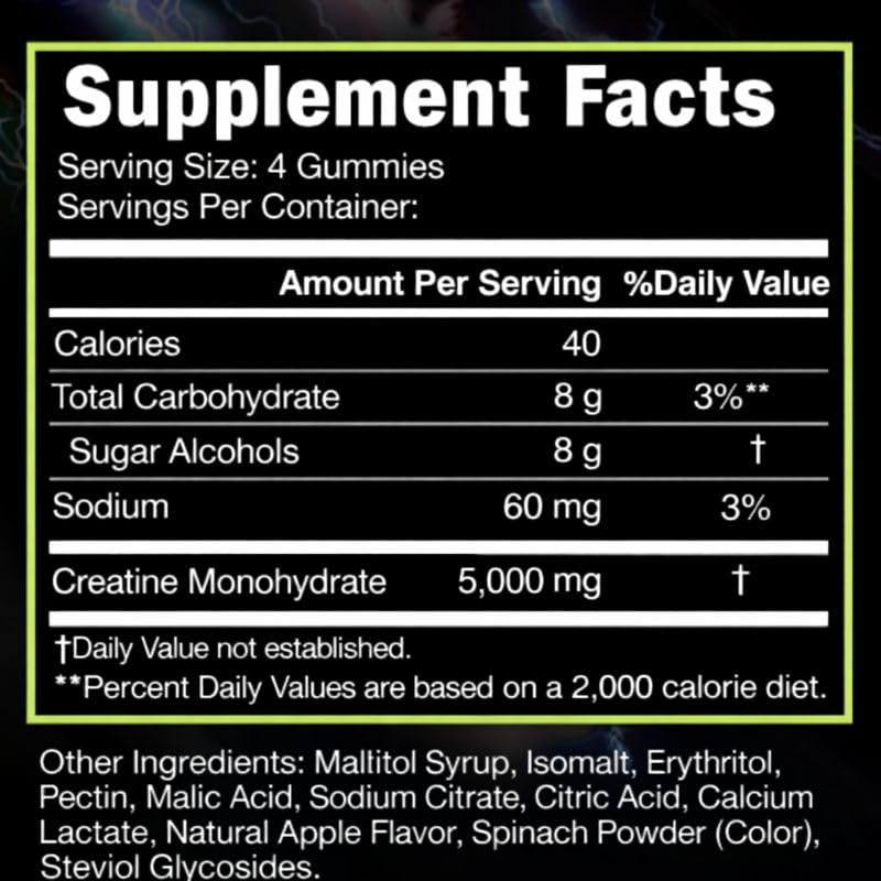VitaBoost Creatine Monohydrate Gummies, Chewable, 120 Gummies