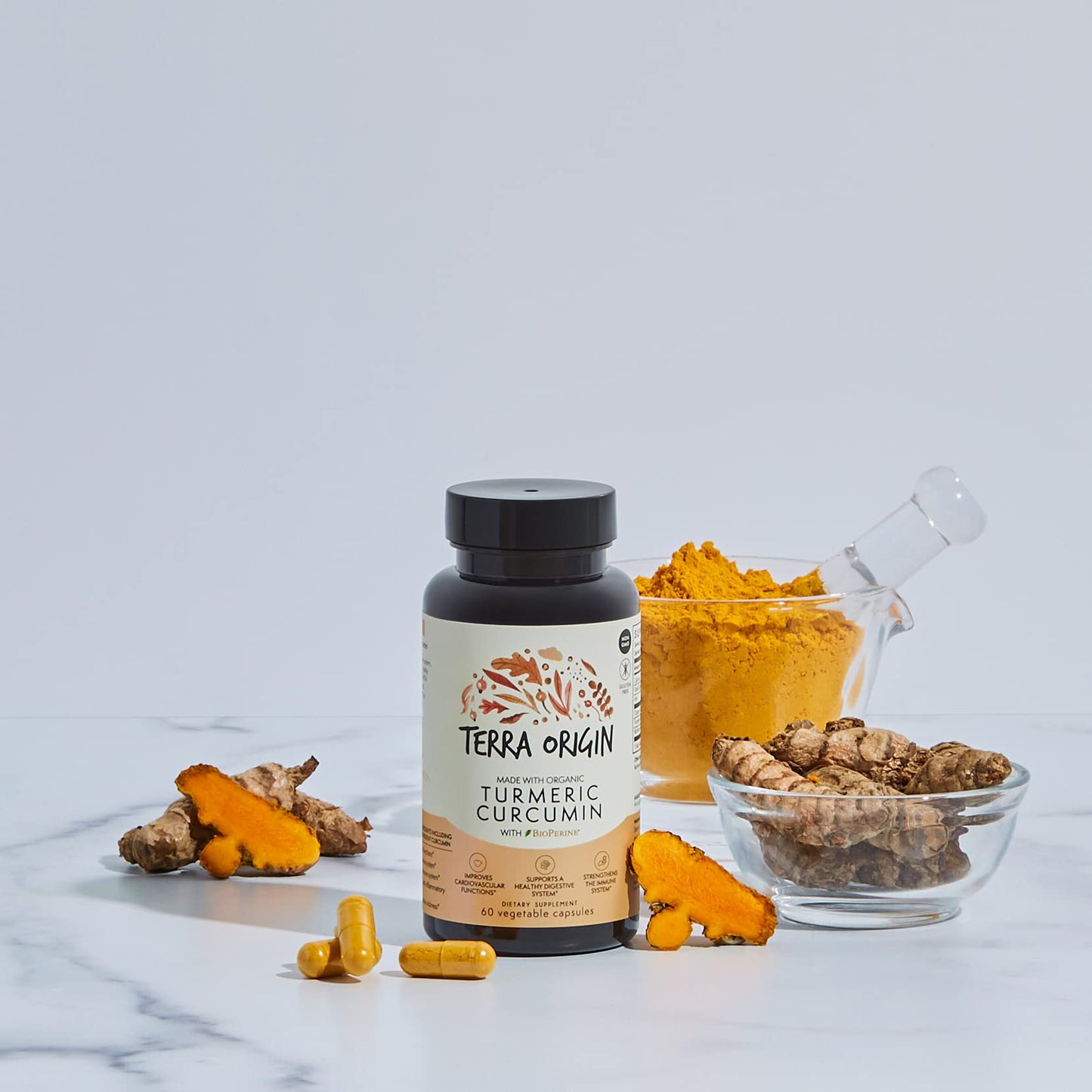 TERRA ORIGIN Turmeric with BioPerine Capsule 60 Capsules