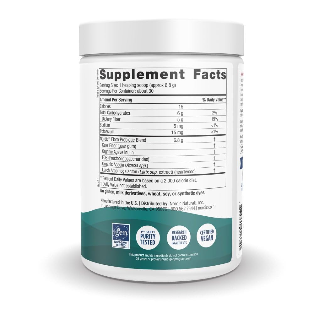 Nordic Naturals Nordic Flora Prebiotic Powder 30 Servings