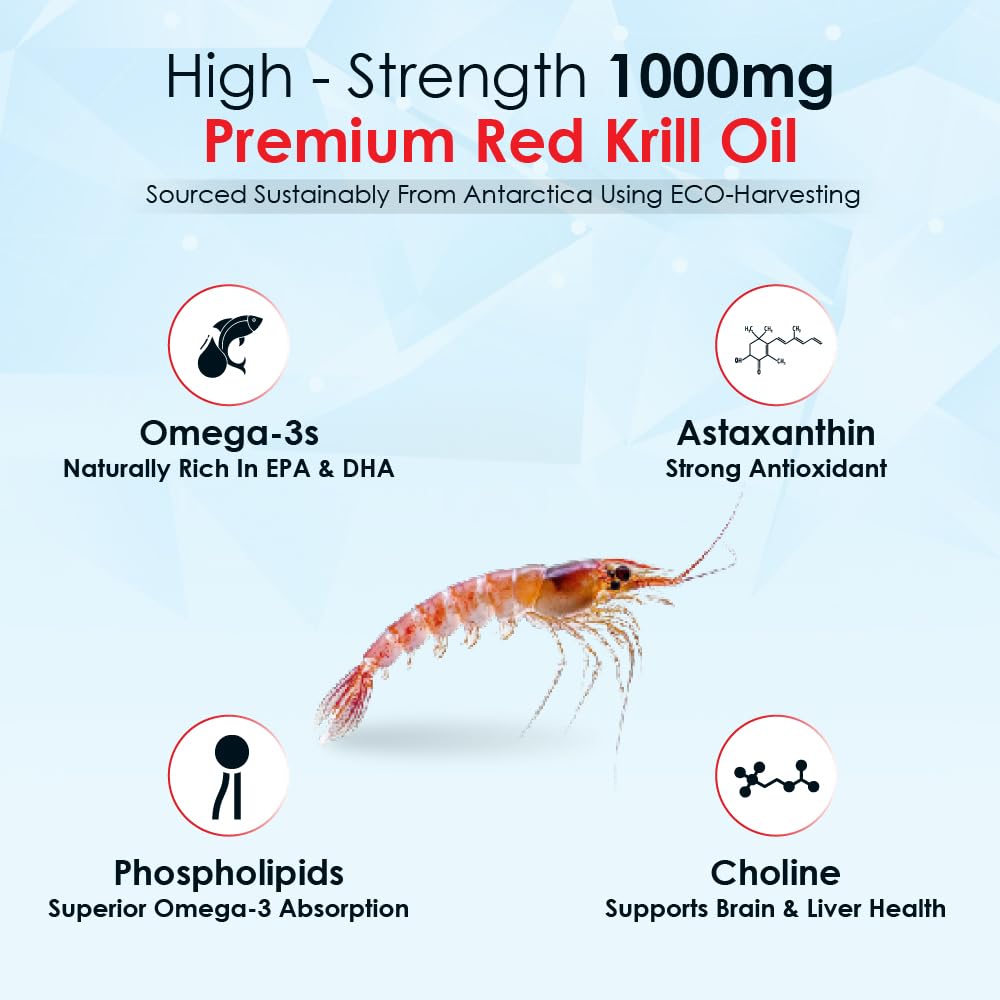 Rawleigh Superba Boost Antarctic Krill Oil 1000mg Softgel, 60 Count